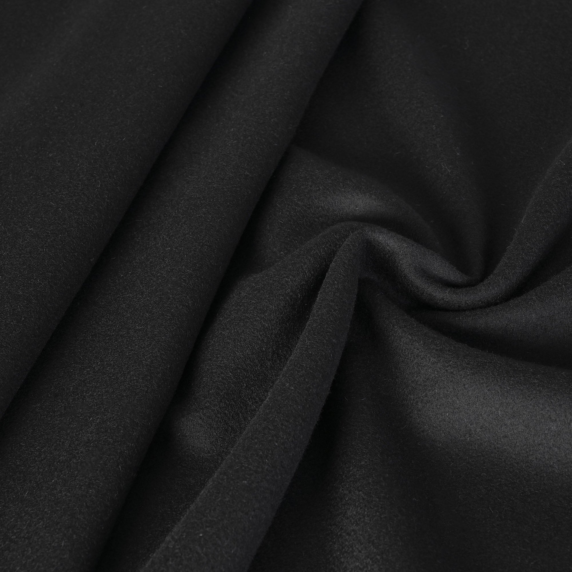 Black Cashmere Coating Fabric 8413