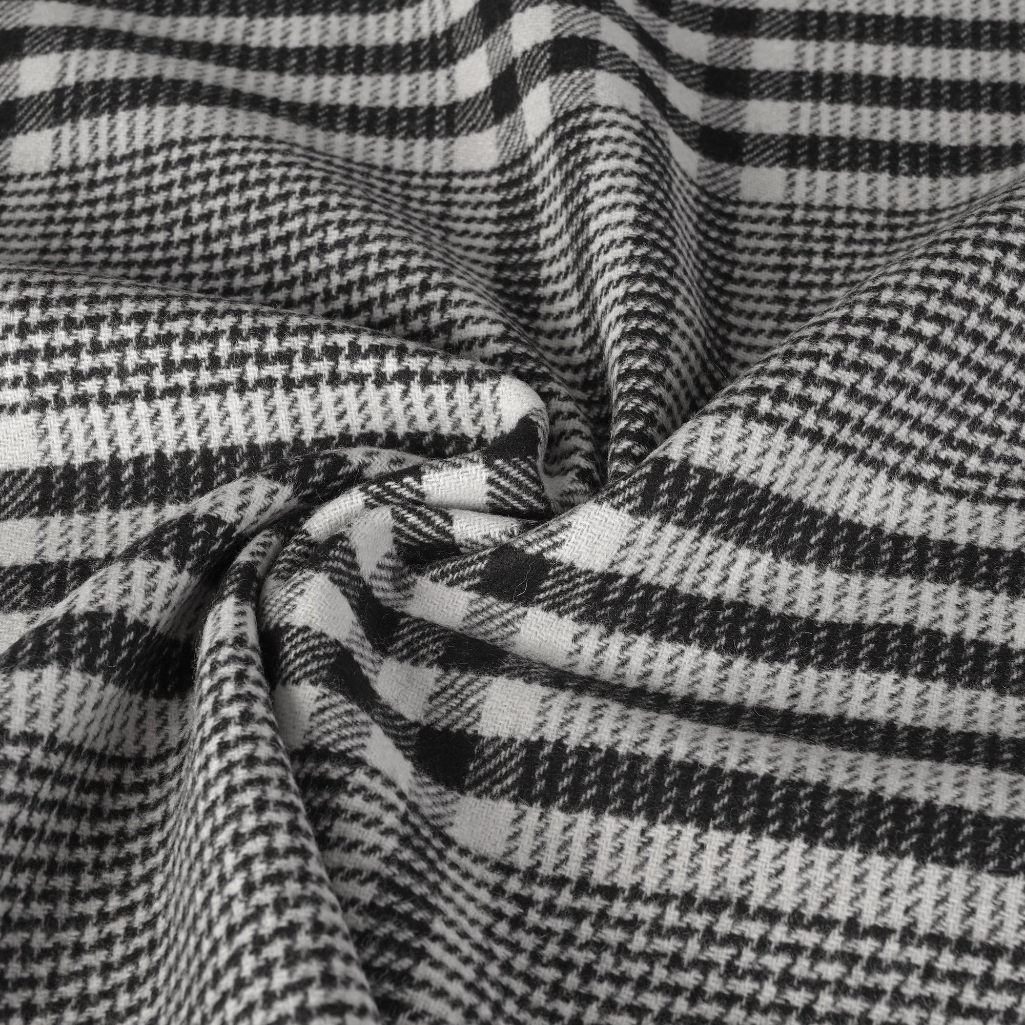 Black Check Coating Fabric 8002