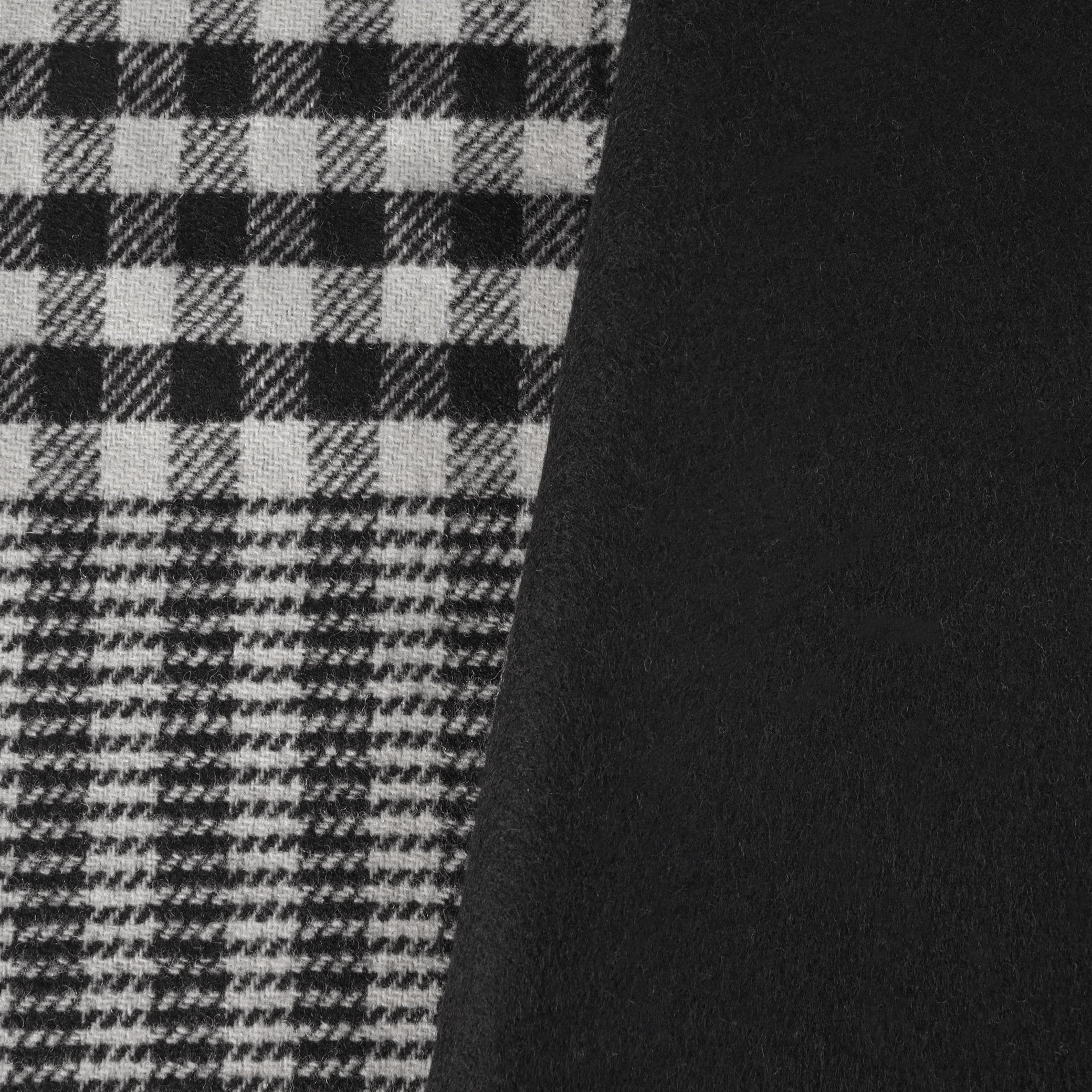 Black Check Coating Fabric 8002