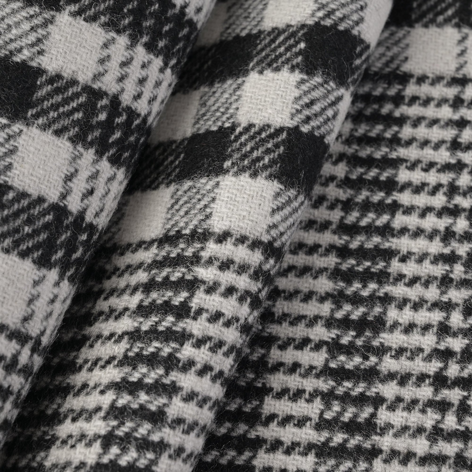 Black Check Coating Fabric 8002