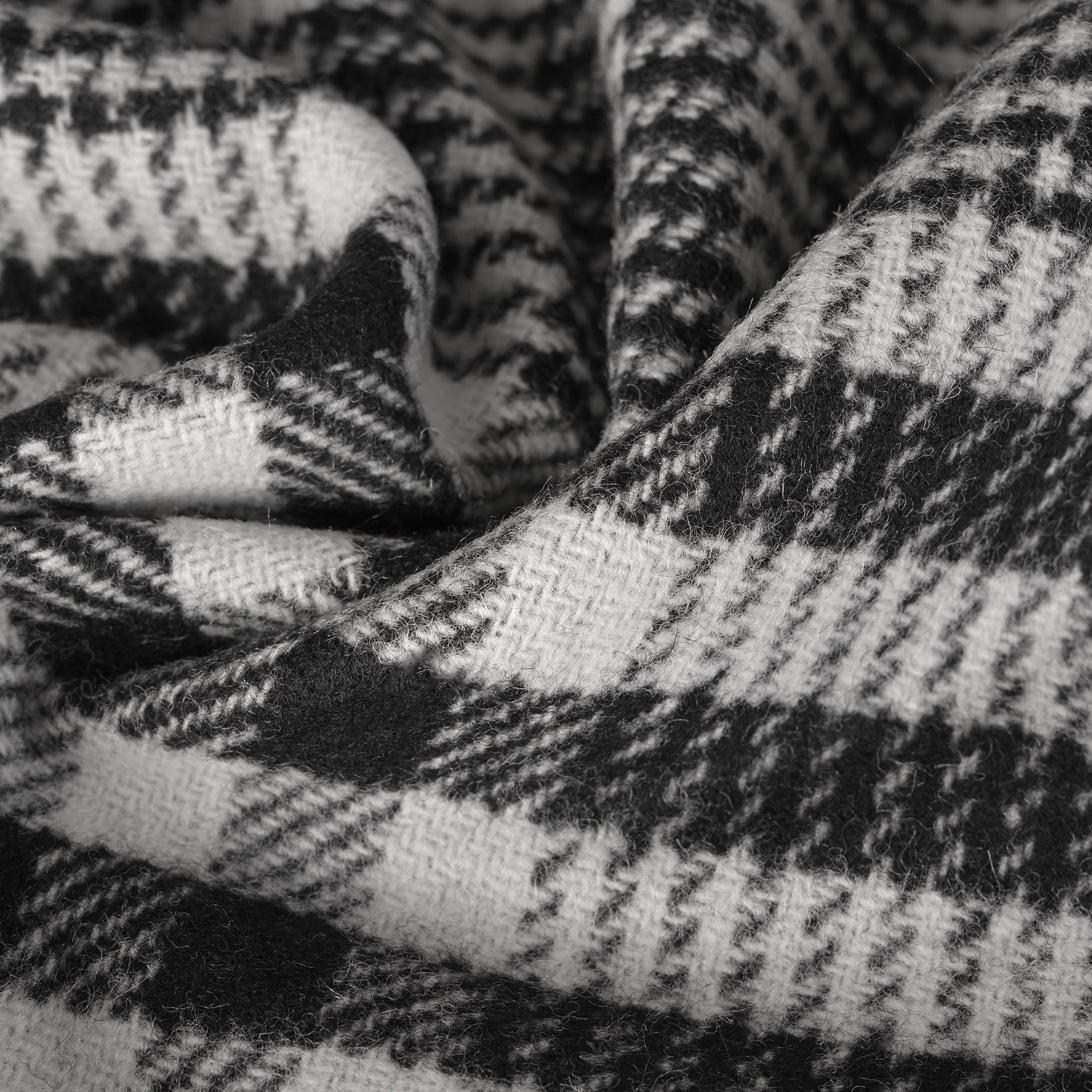 Black Check Coating Fabric 8002