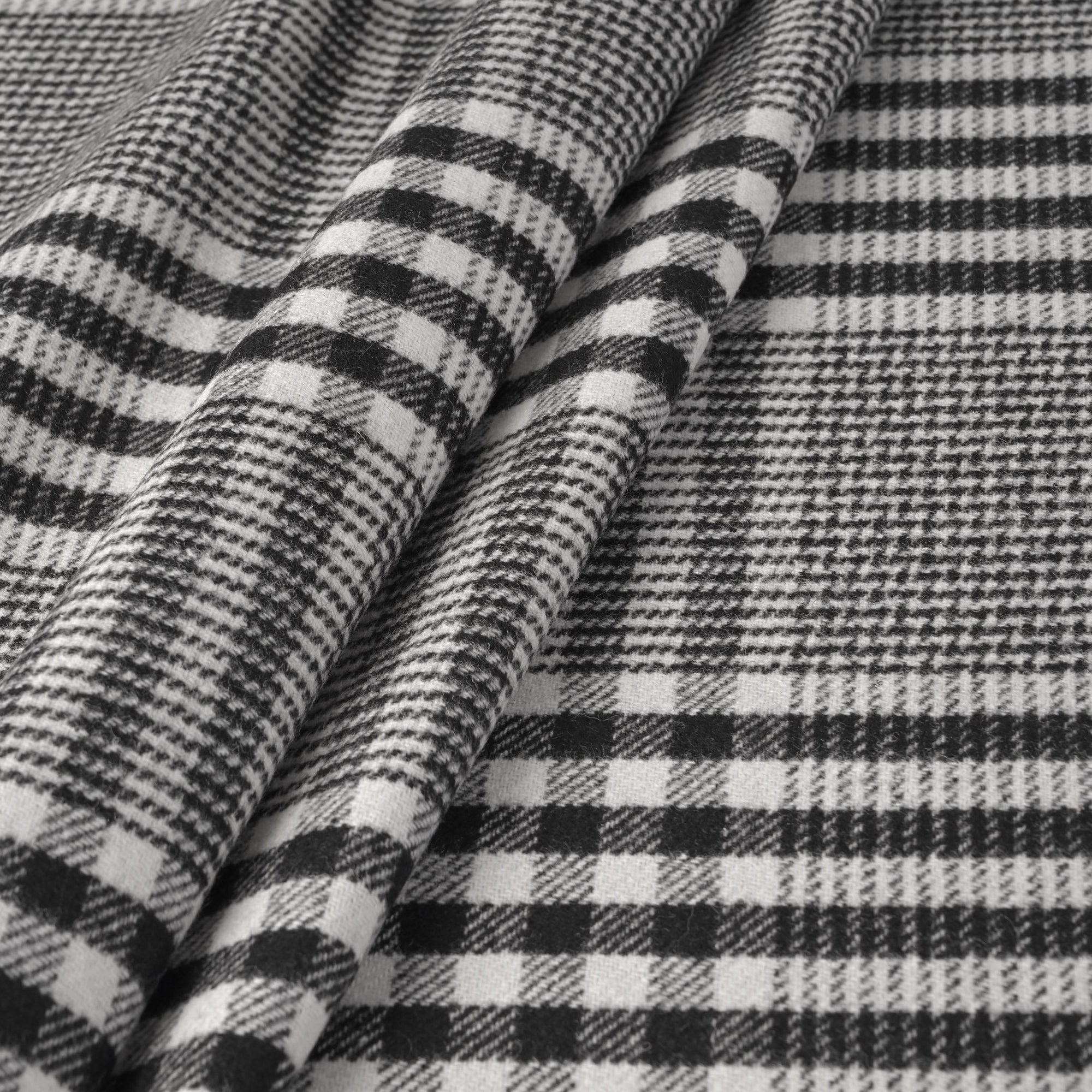 Black Check Coating Fabric 8002