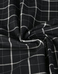 Black Check Shirting Fabric 2757