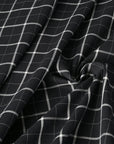 Black Check Shirting Fabric 2757