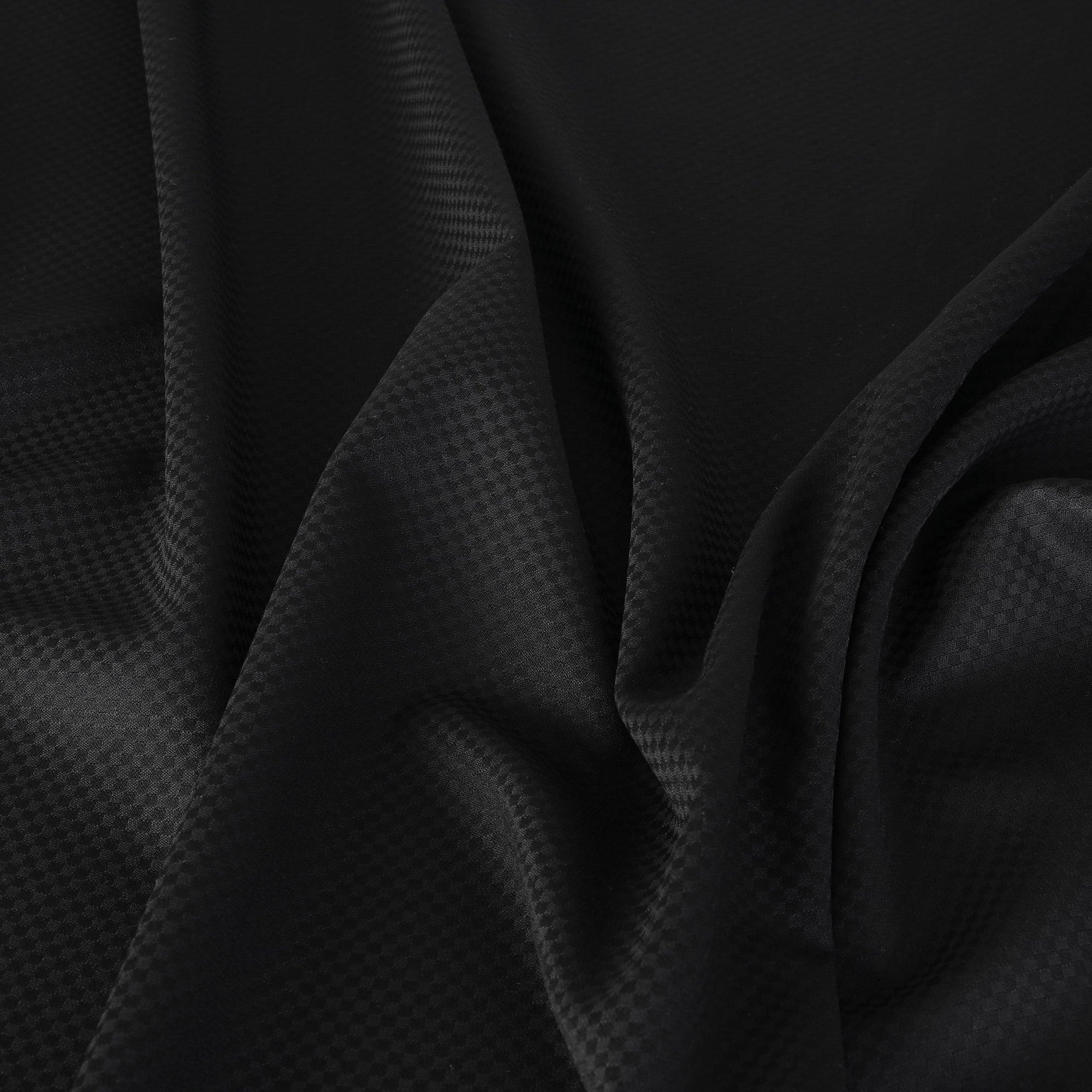 Black Checkered Suiting Fabric 1796