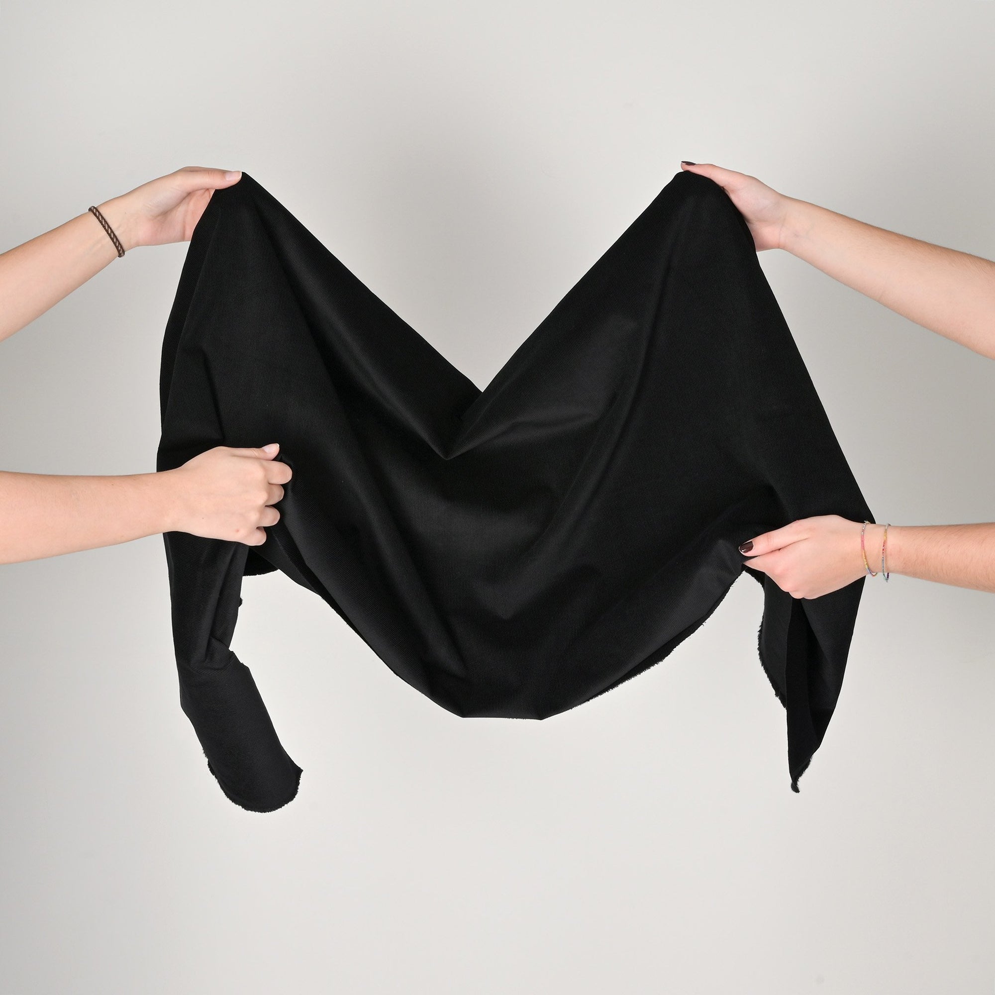 Black Corduroy Fabric 1497