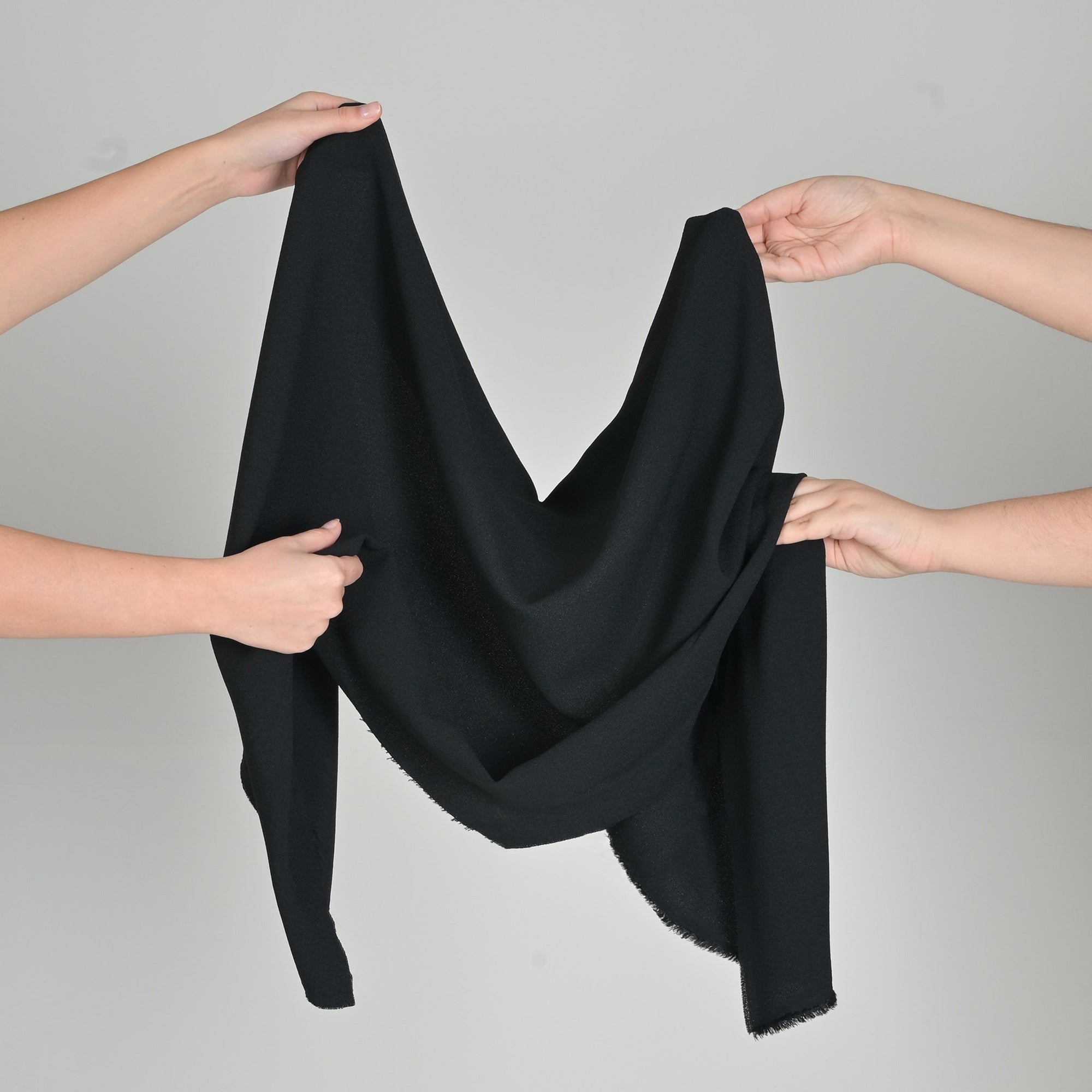 Black Crepe Fabric 3764