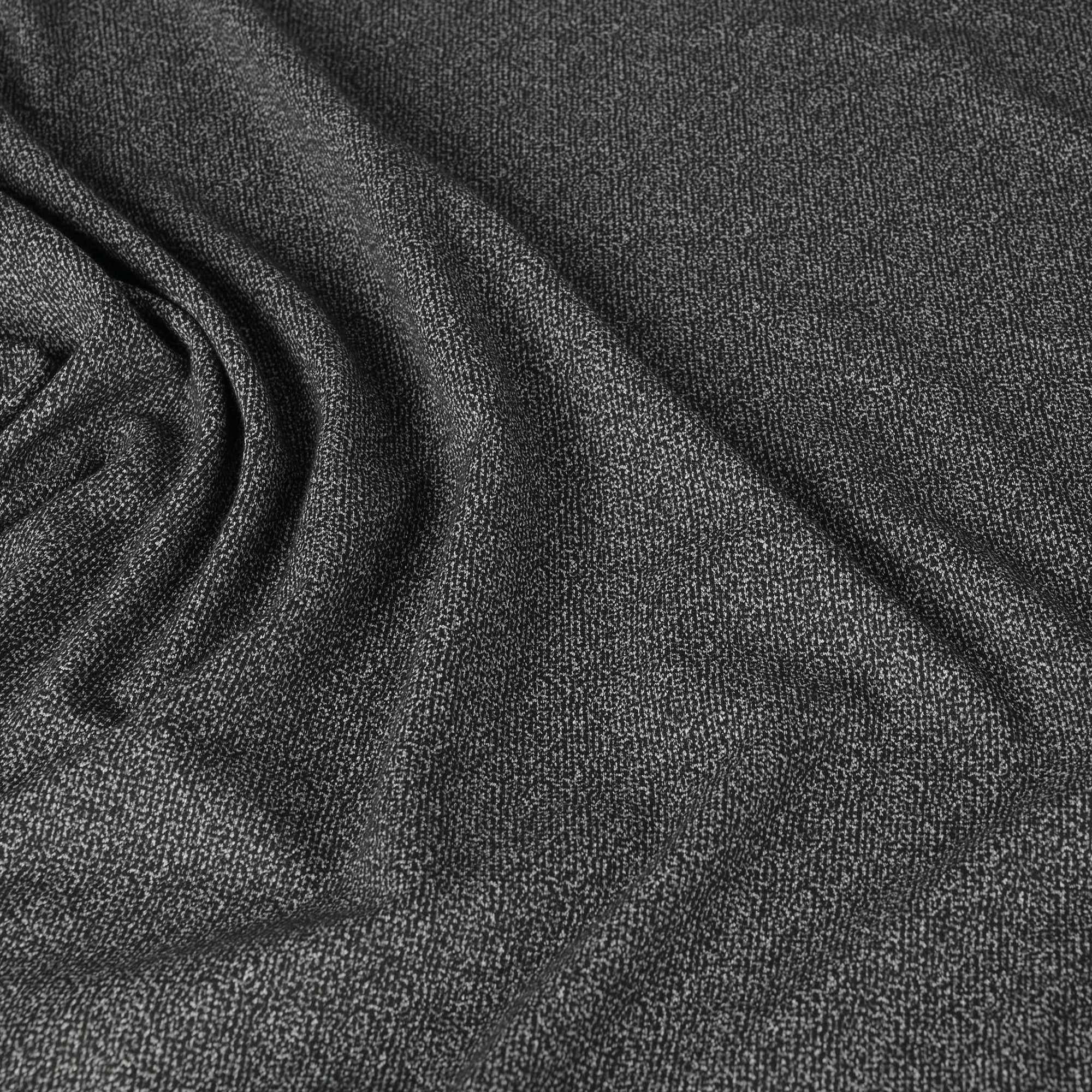 Black Double Weave Jersey Fabric 11084