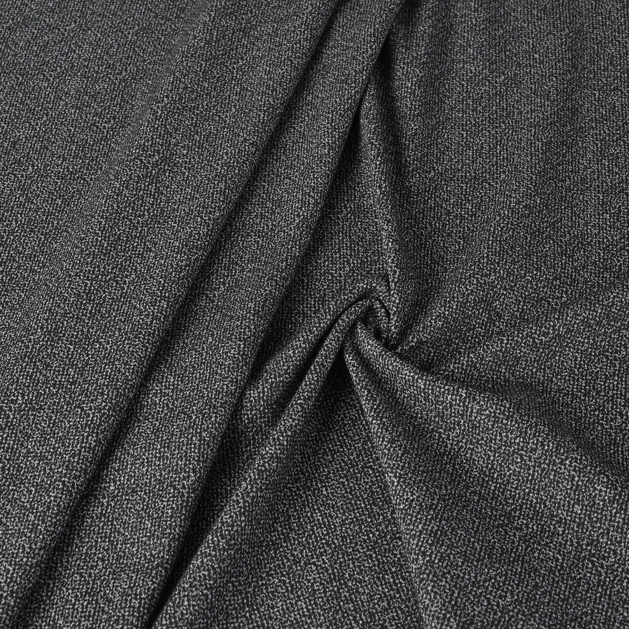 Black Double Weave Jersey Fabric 11084