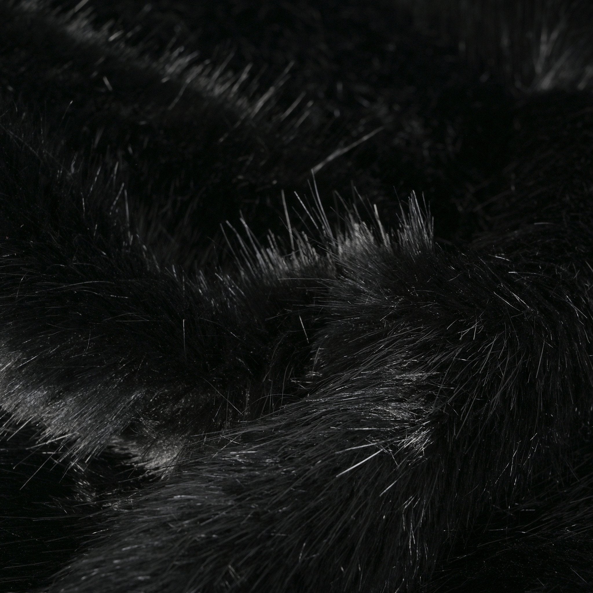 Black Faux Fur Fabric 95435