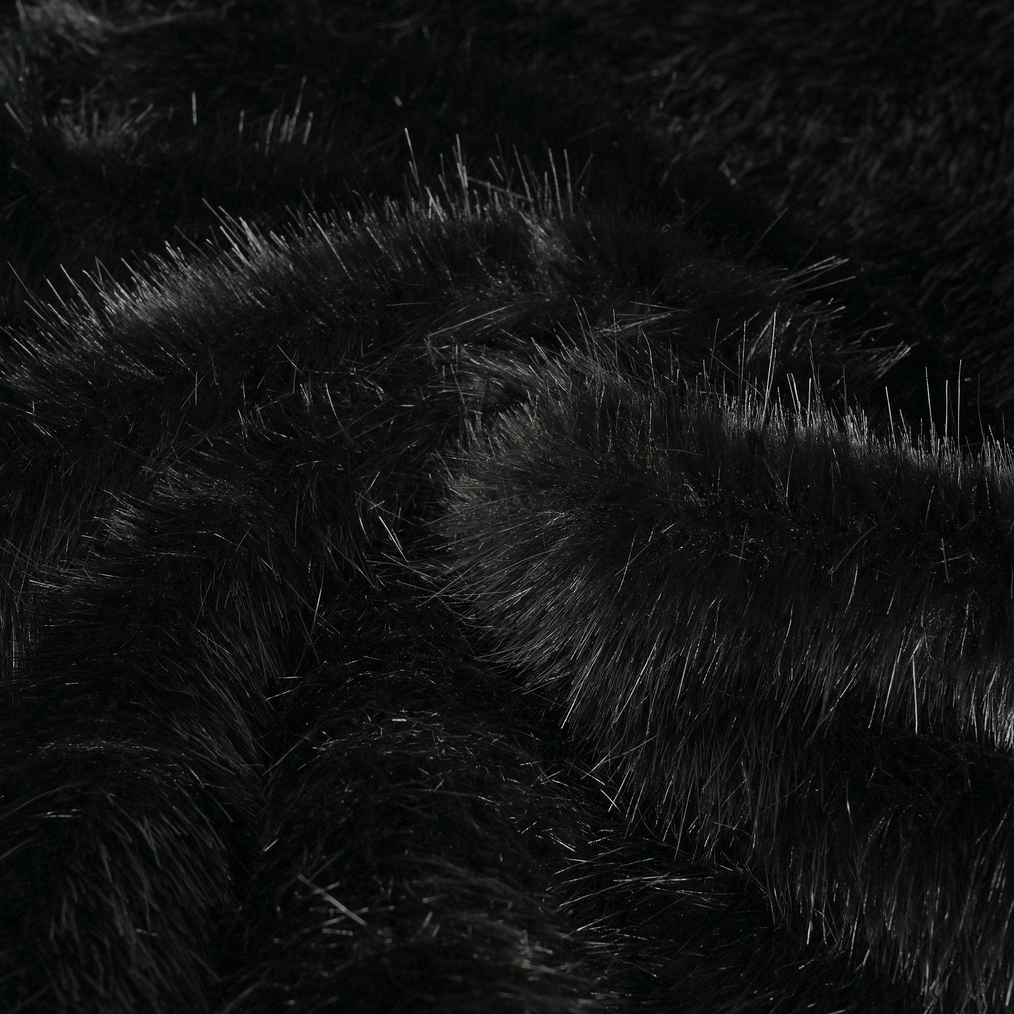 Black Faux Fur Fabric 95435