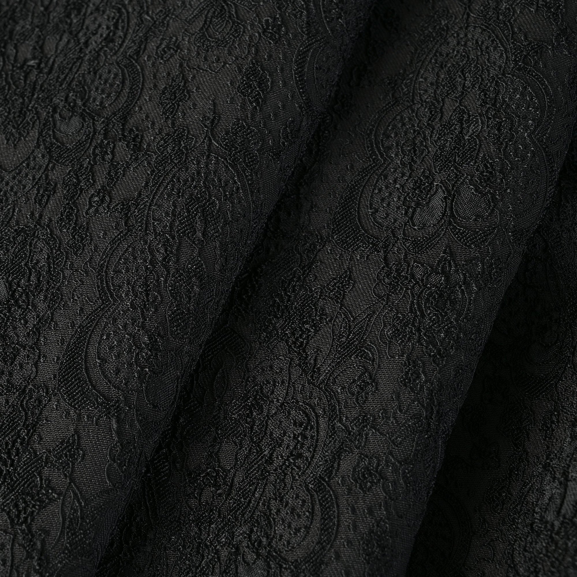 Black Floral Jacquard Fabric 2994