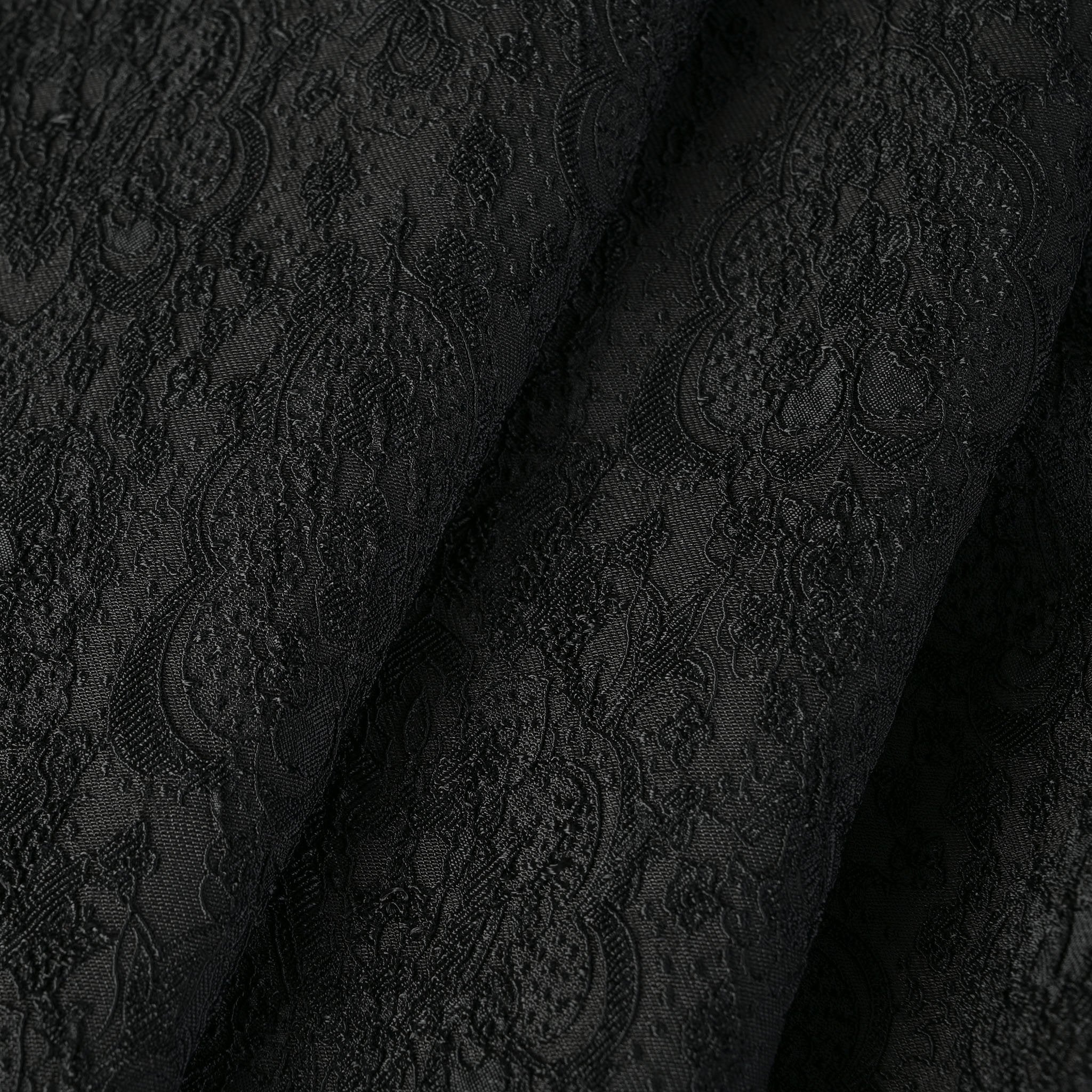 Black Floral Jacquard Fabric 2994