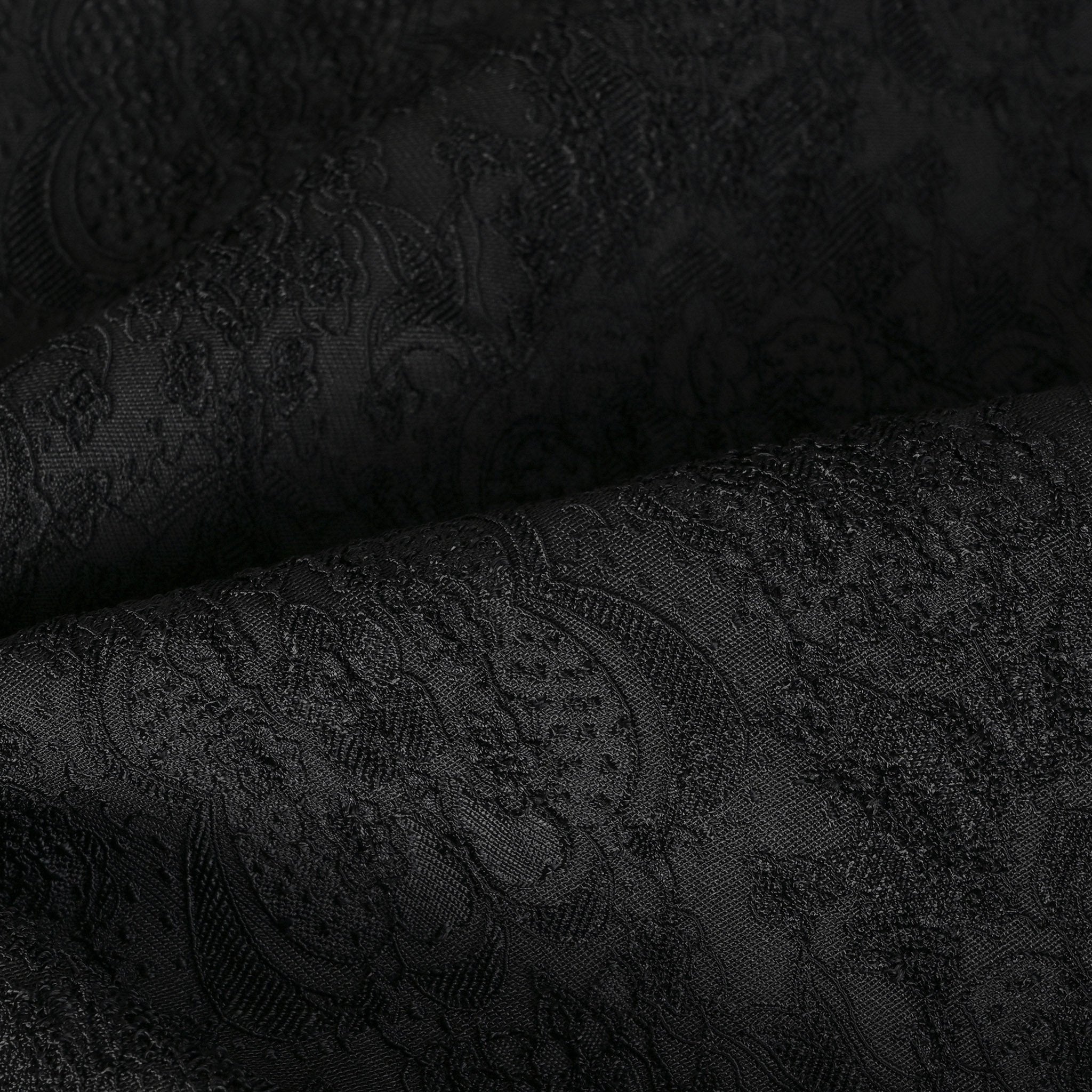 Black Floral Jacquard Fabric 2994
