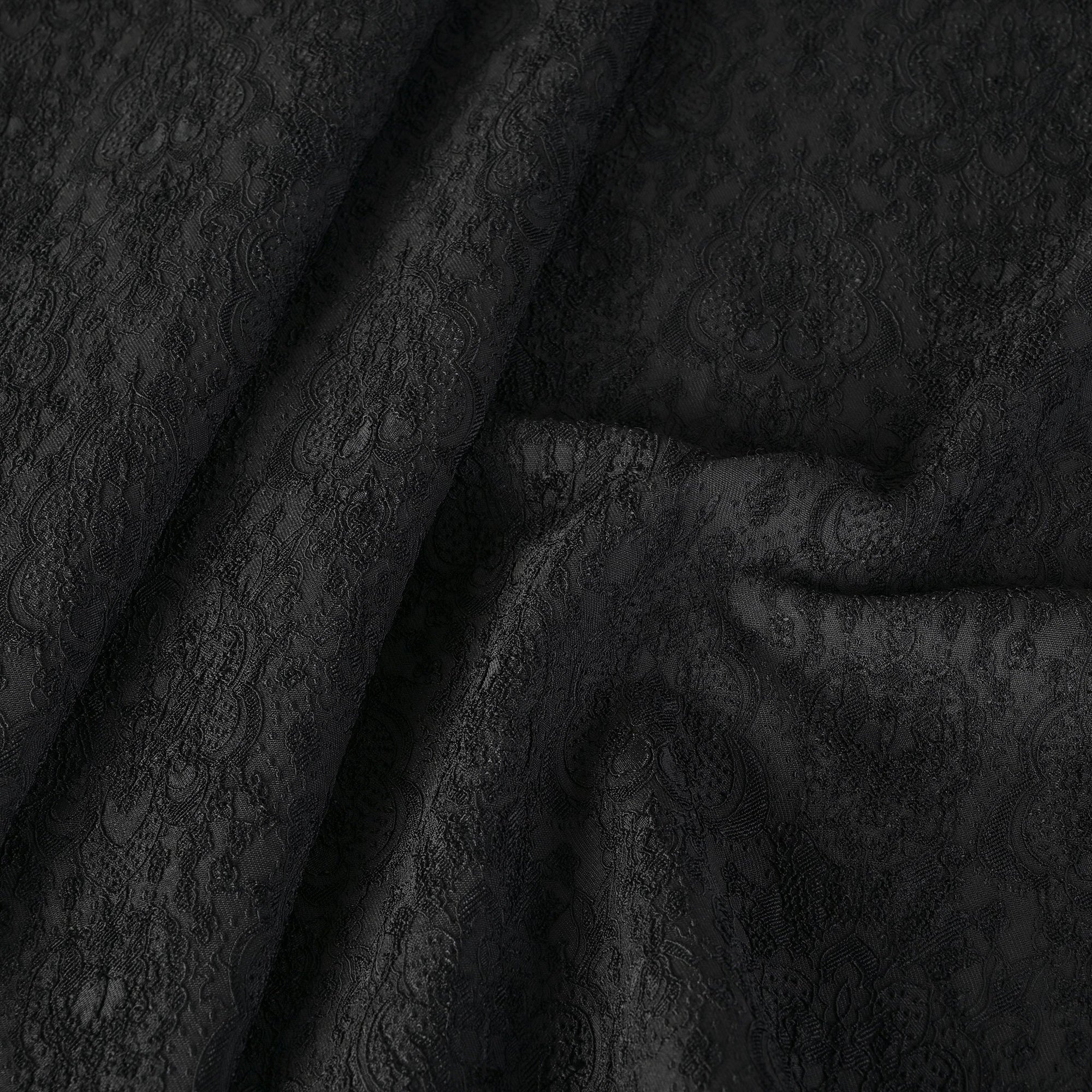 Black Floral Jacquard Fabric 2994