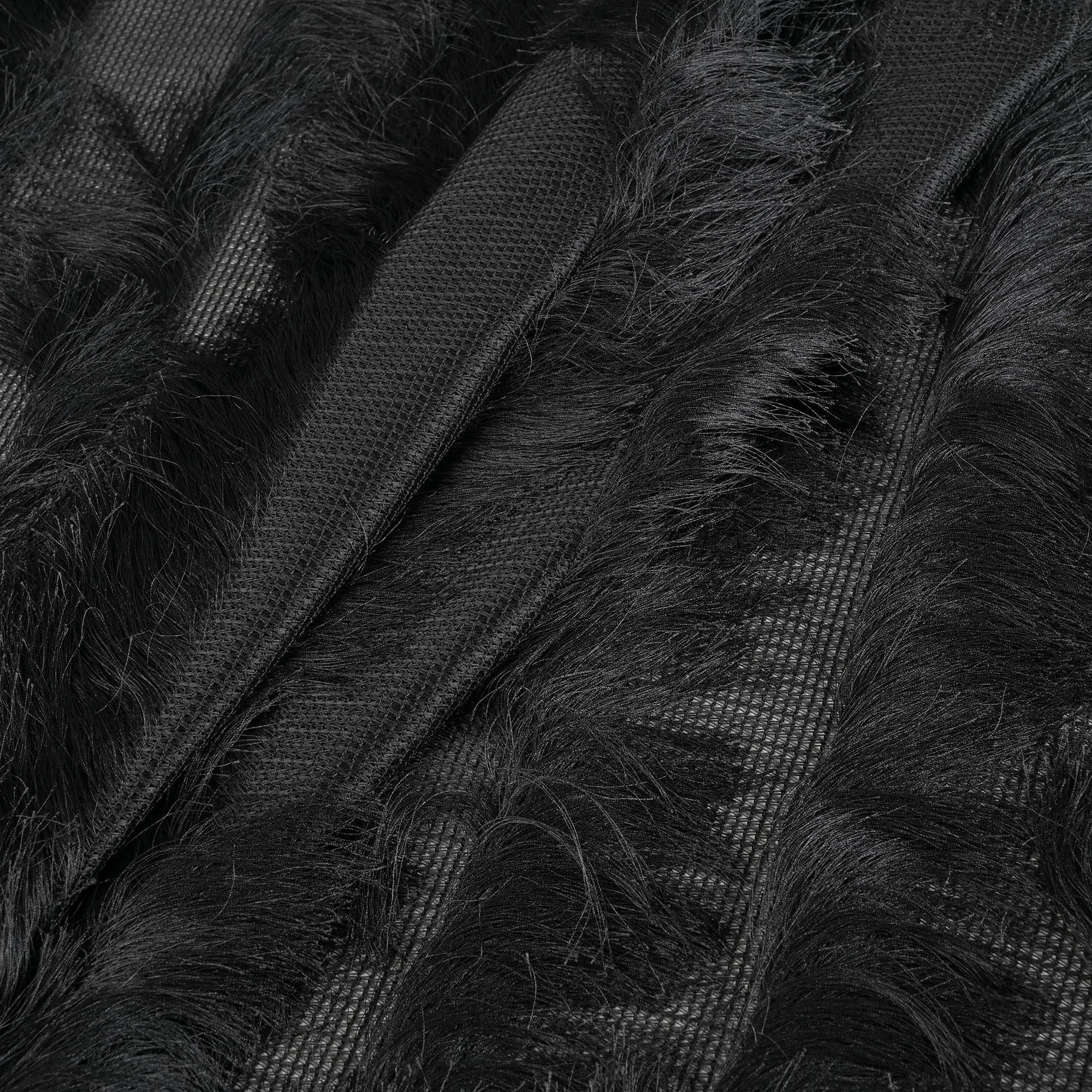 Black Fringe Fabric 3587