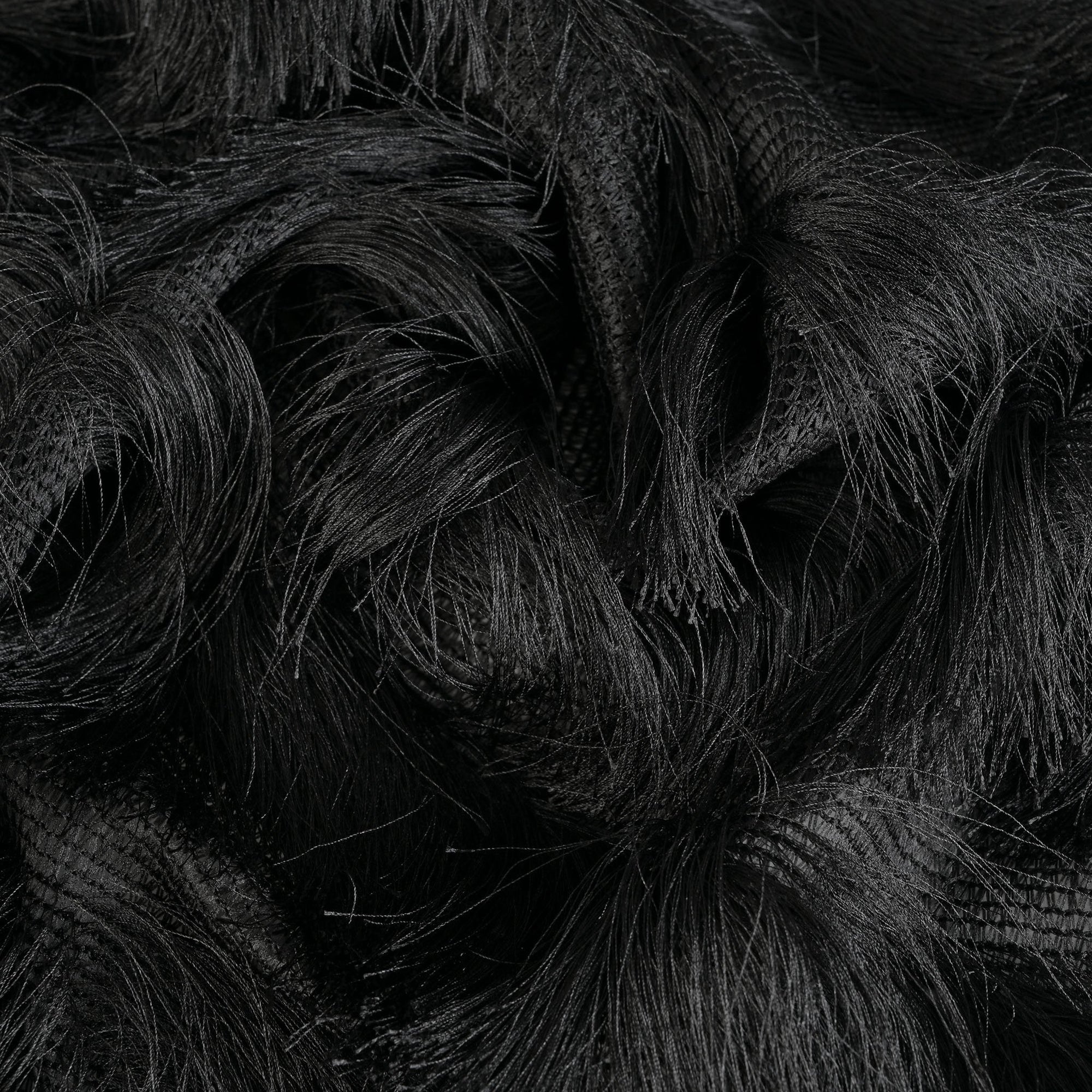 Black Fringe Fabric 3587