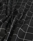 Black Grid Suiting Fabric 96880
