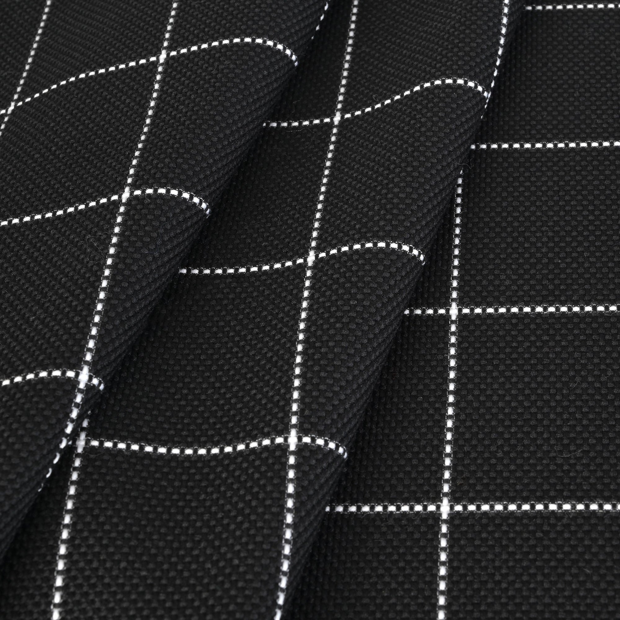 Black Grid Suiting Fabric 96880