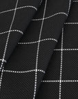 Black Grid Suiting Fabric 96880