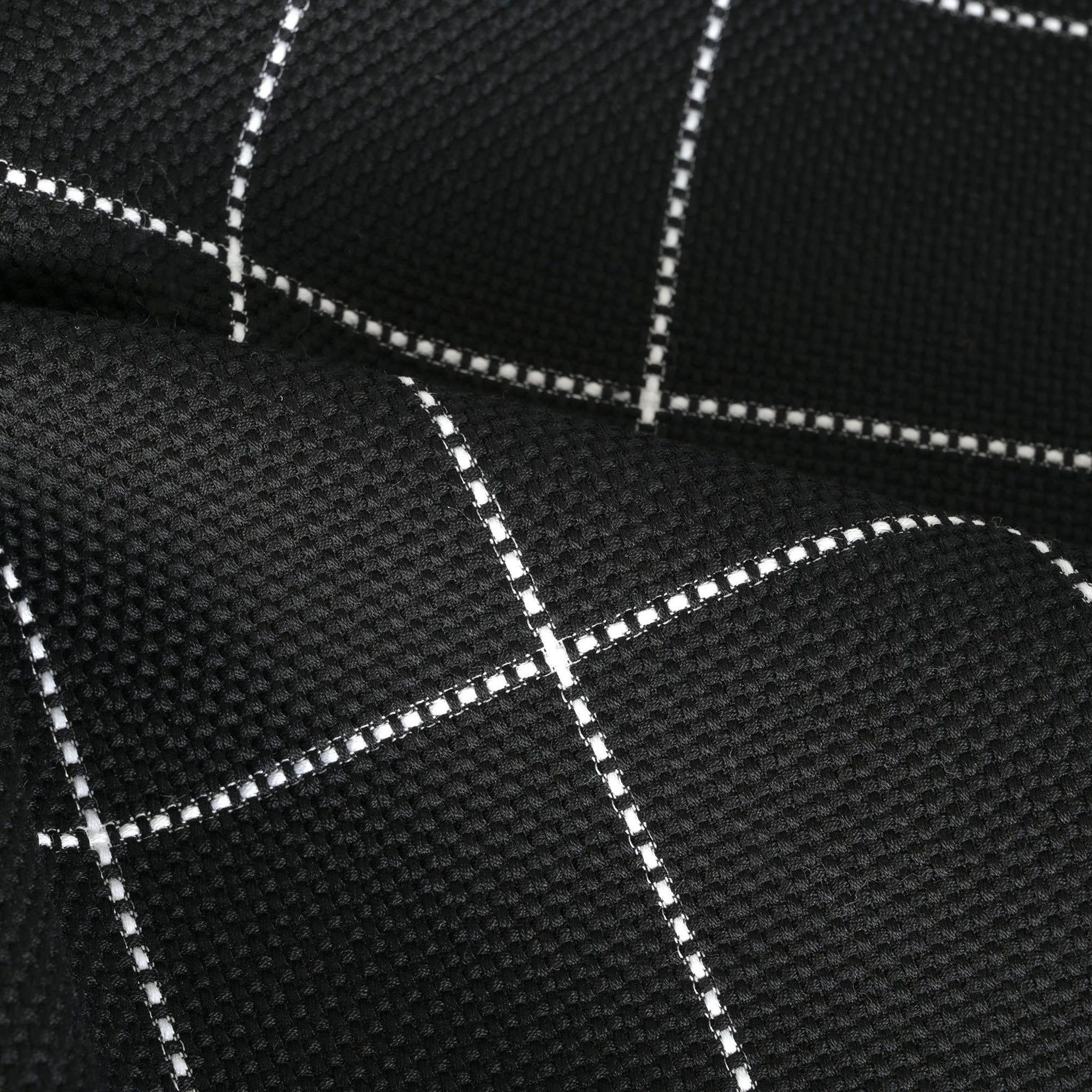 Black Grid Suiting Fabric 96880