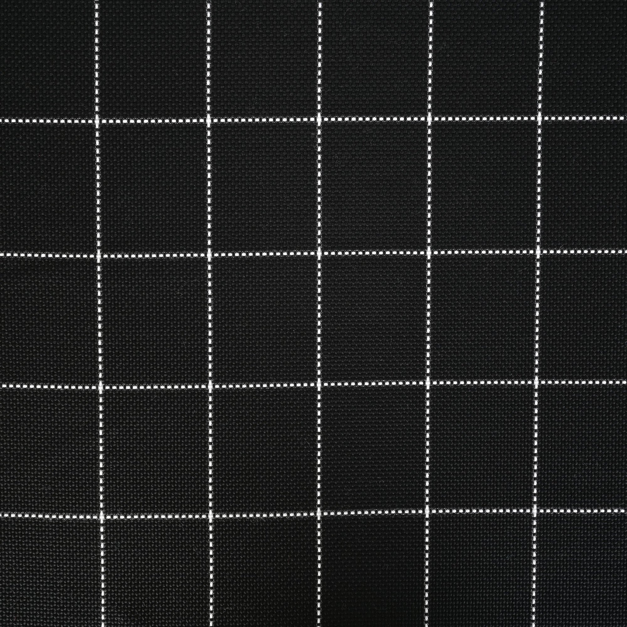 Black Grid Suiting Fabric 96880
