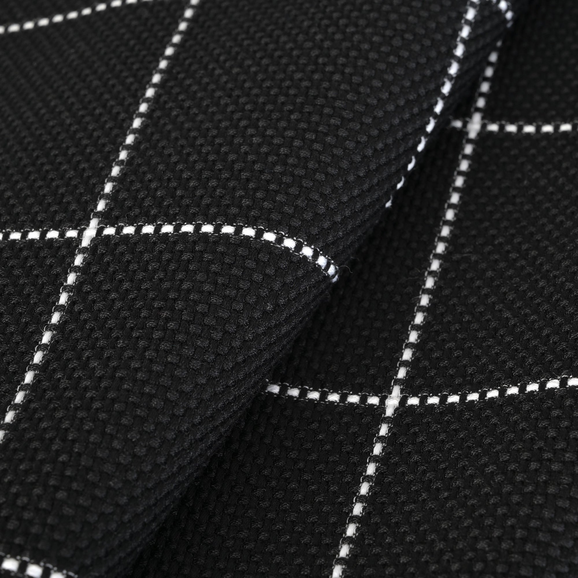 Black Grid Suiting Fabric 96880