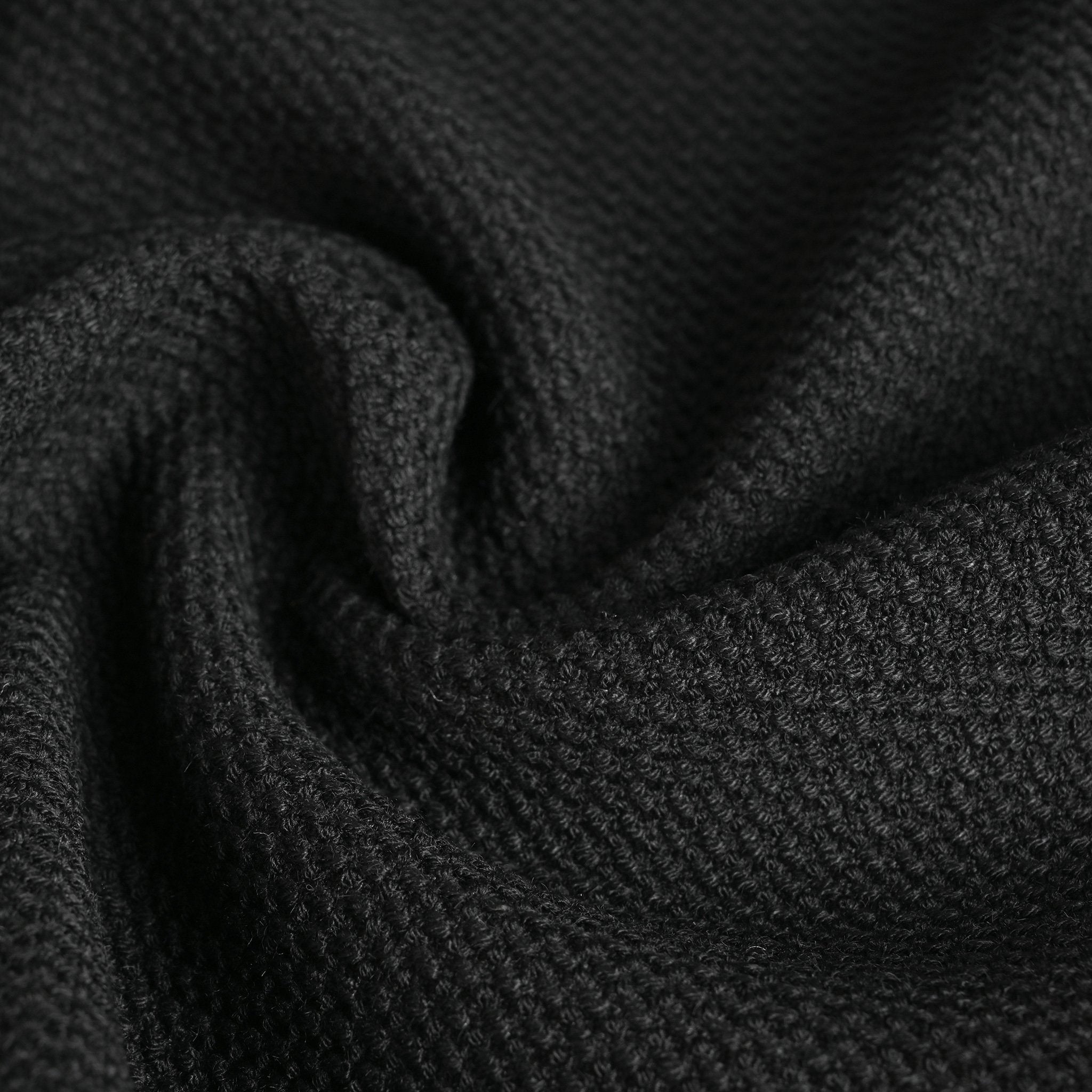 Black Honeycomb Tweed Fabric 95023