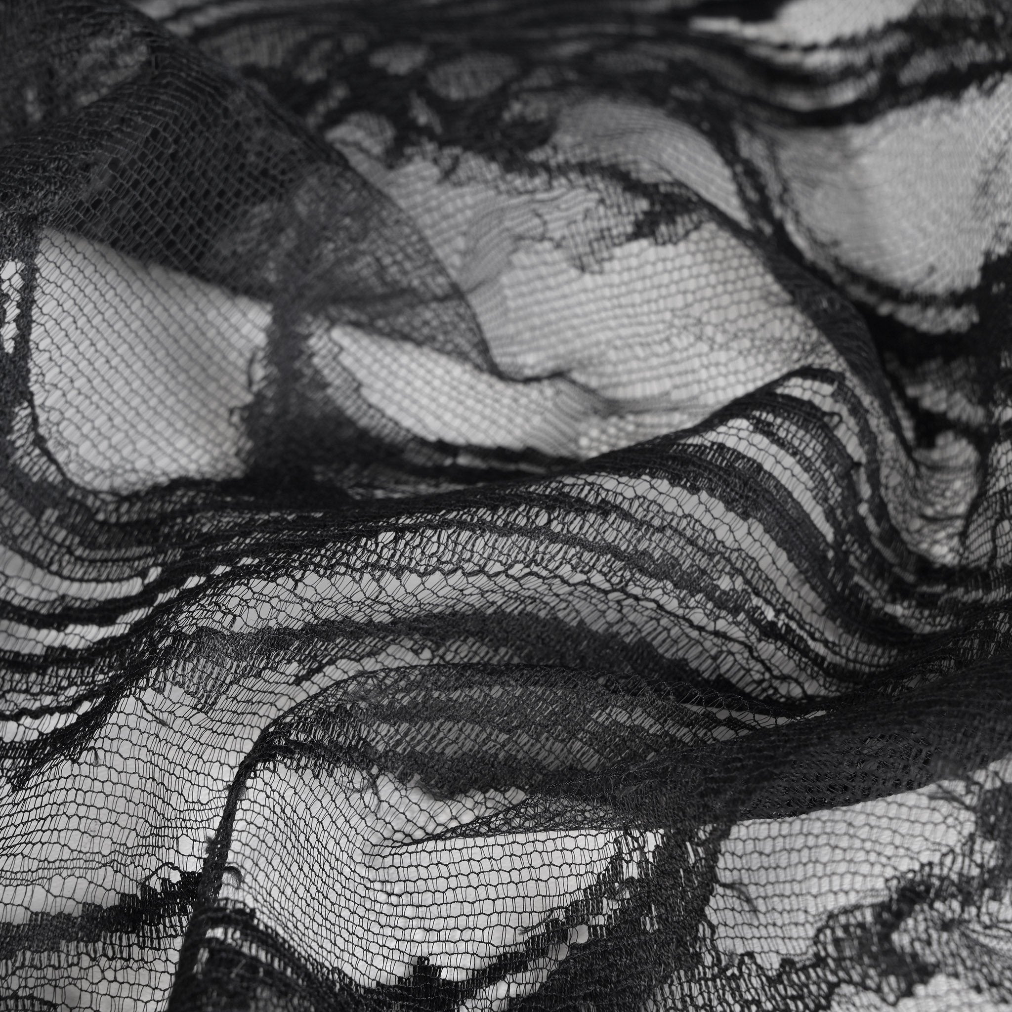 Black Lace Fabric 3594