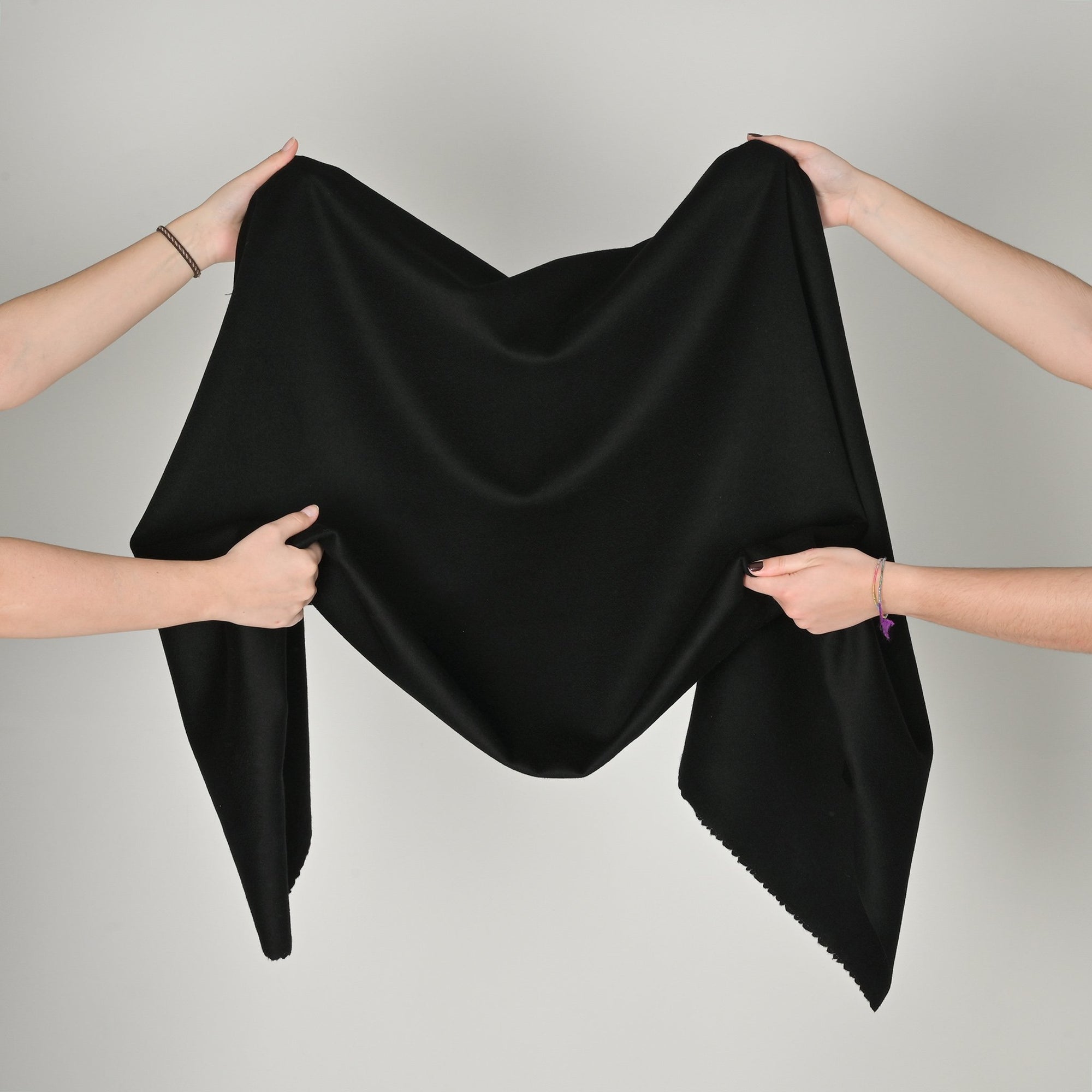 Black Melton Coating Fabric 10667