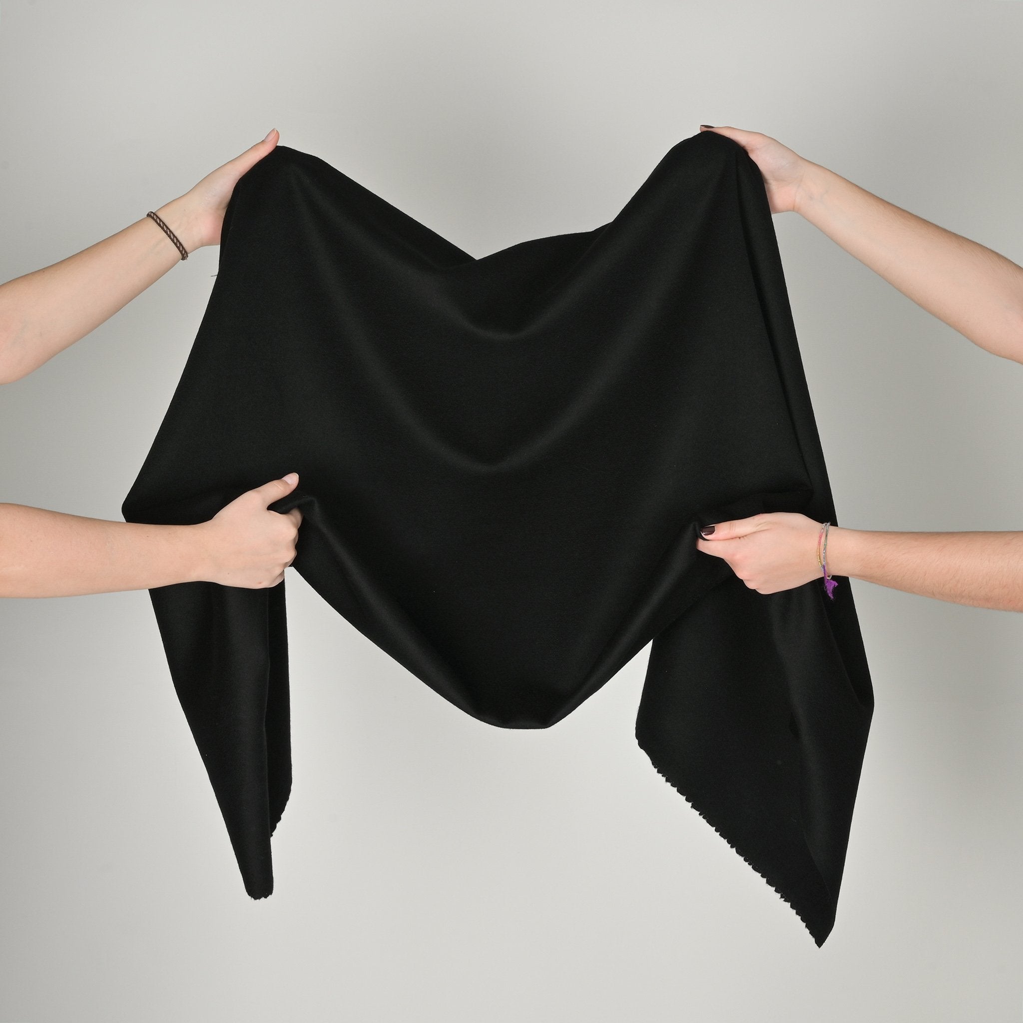 Black Melton Coating Fabric 10667