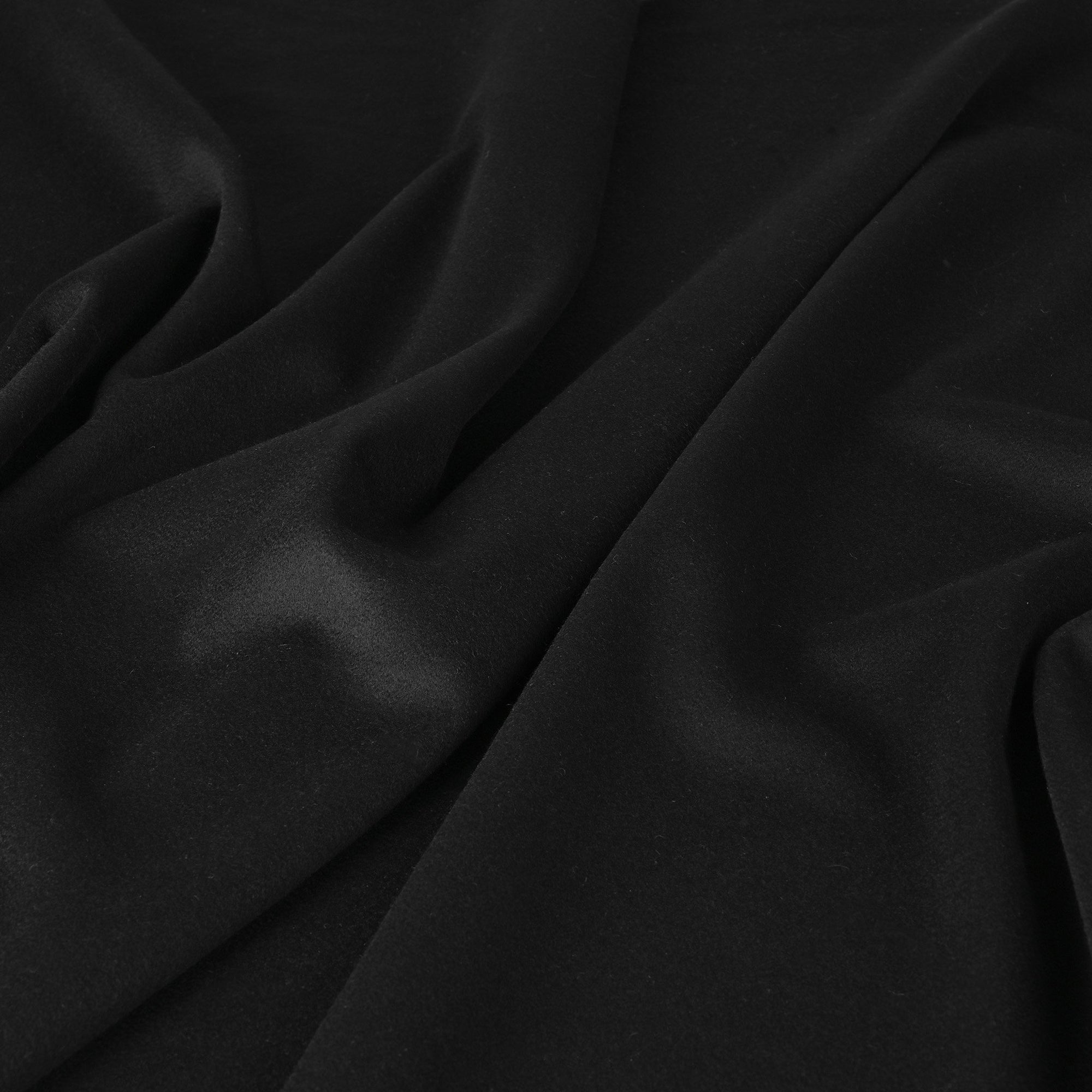 Black Melton Coating Fabric 10667
