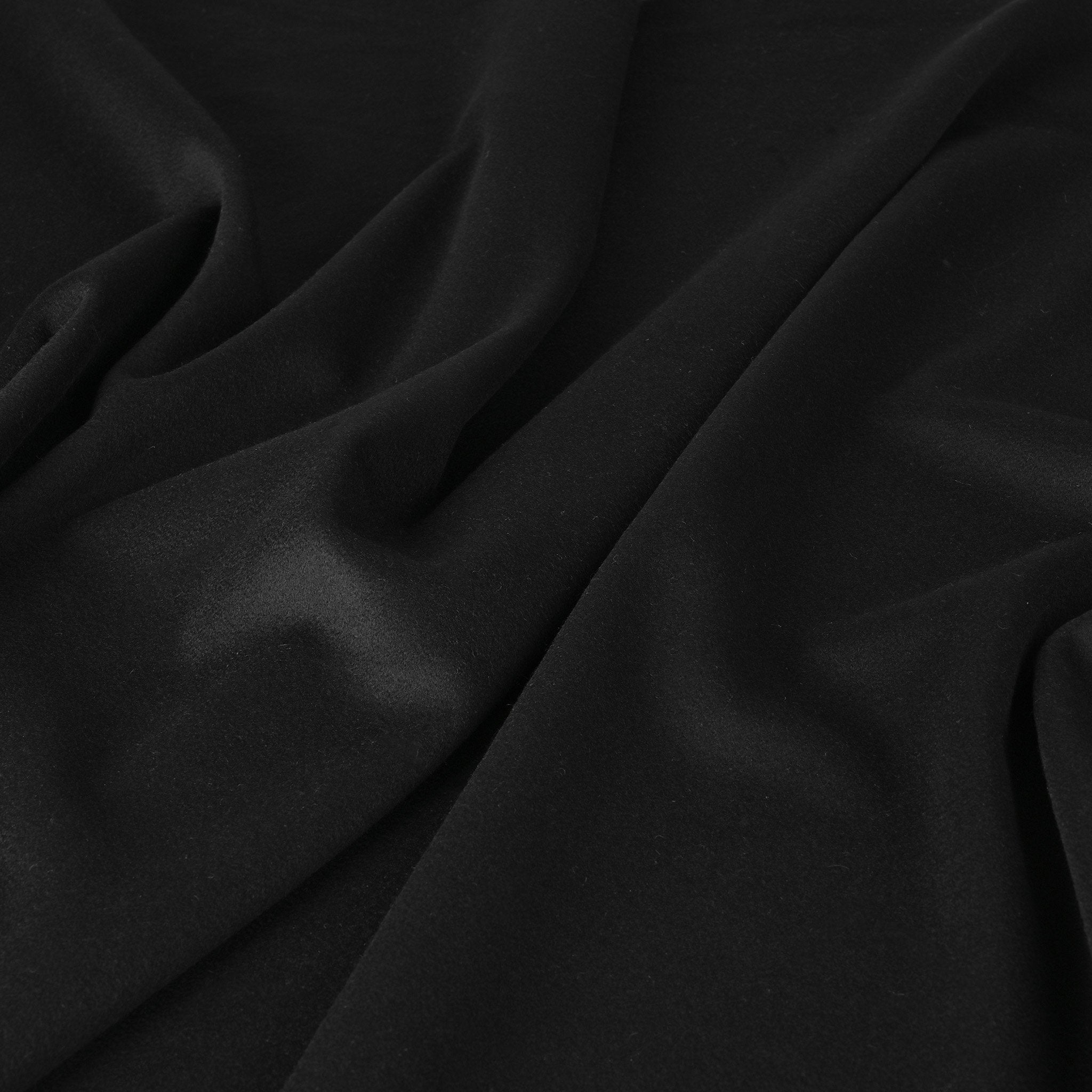 Black Melton Coating Fabric 10667