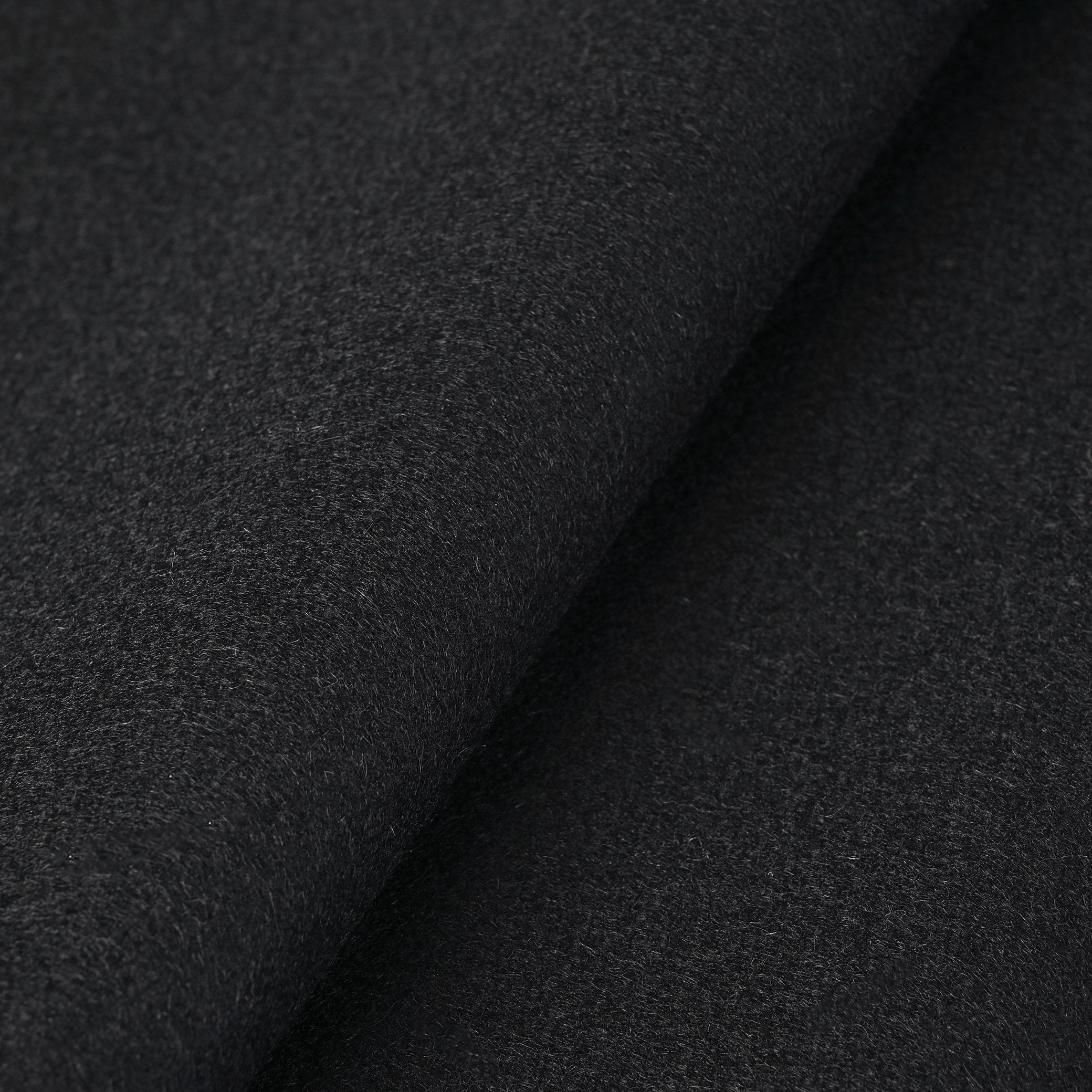 Black Melton Coating Fabric 1241