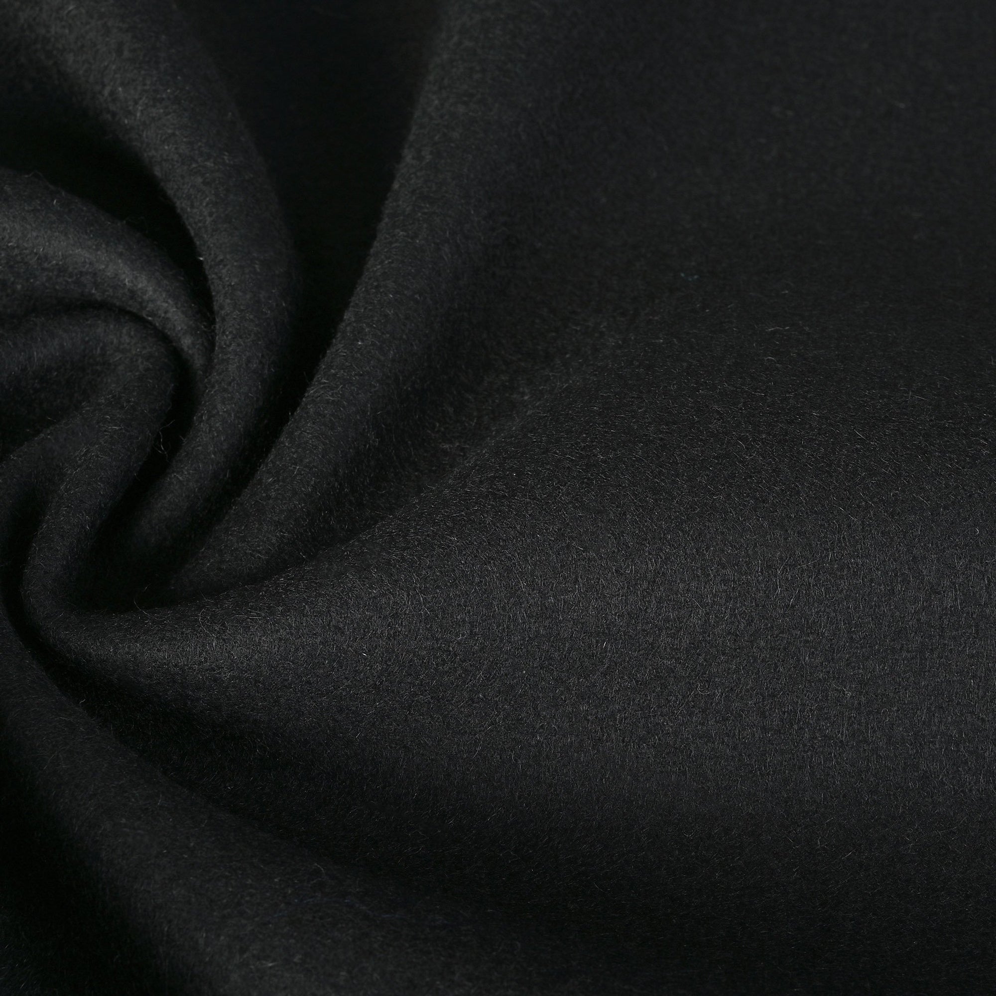 Black Melton Coating Fabric 1241