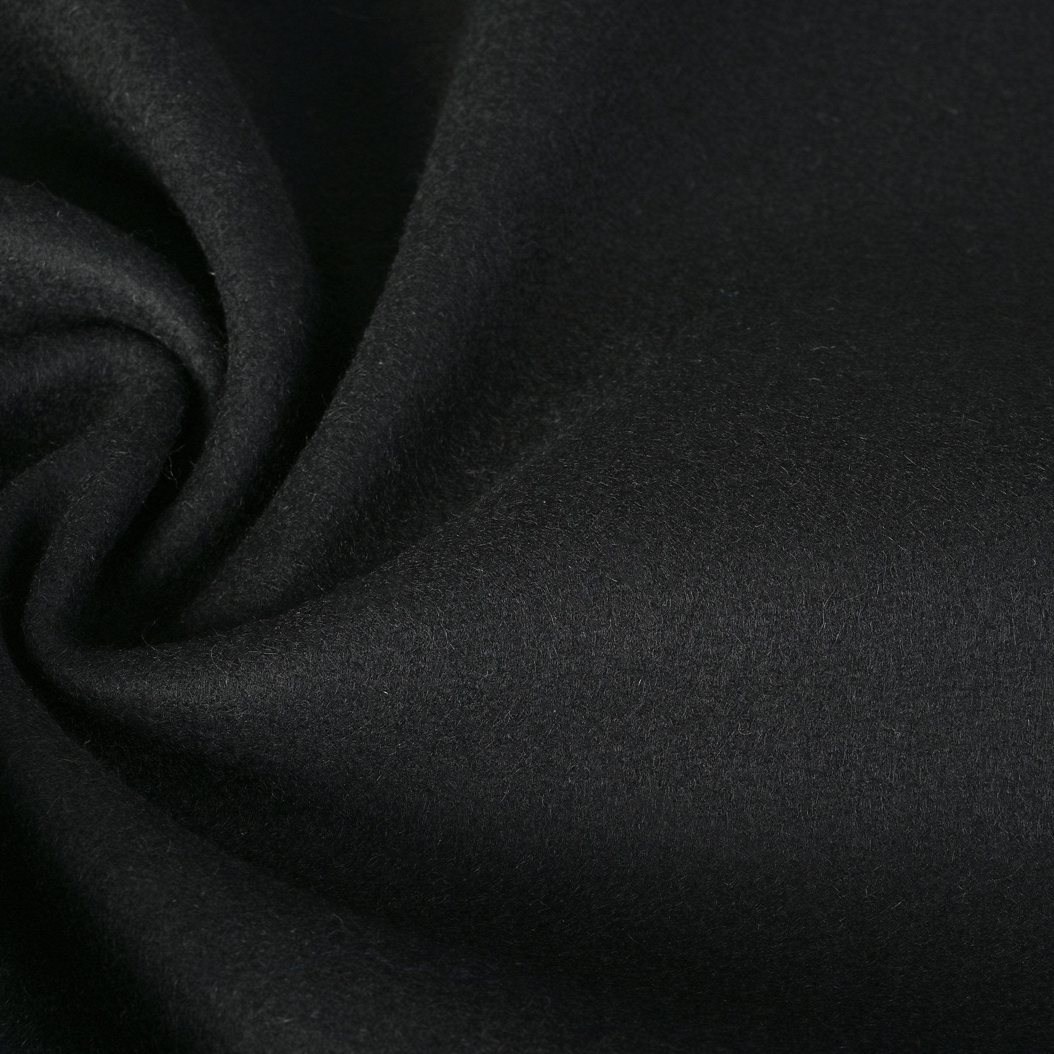 Black Melton Coating Fabric 1241