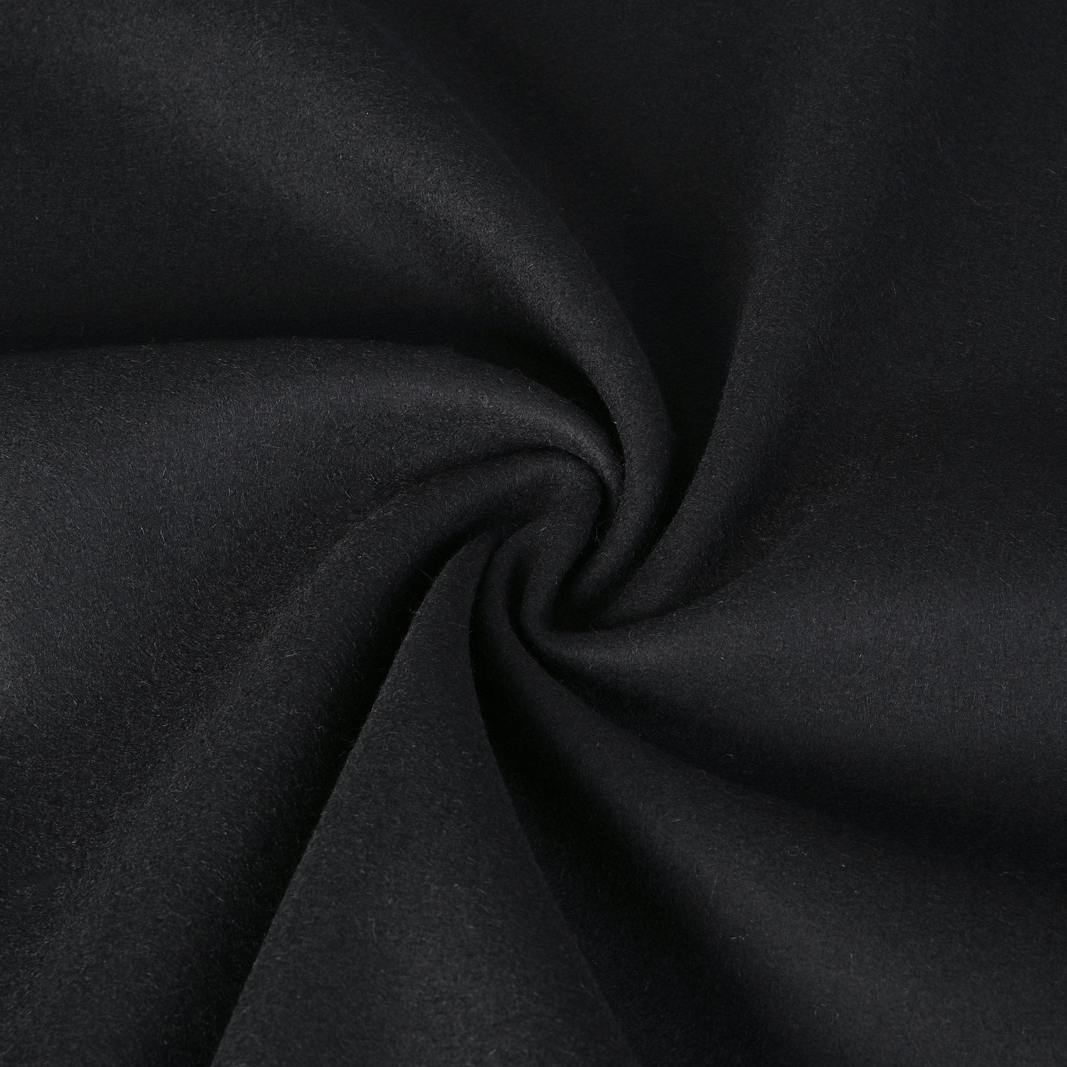 Black Melton Coating Fabric 1241