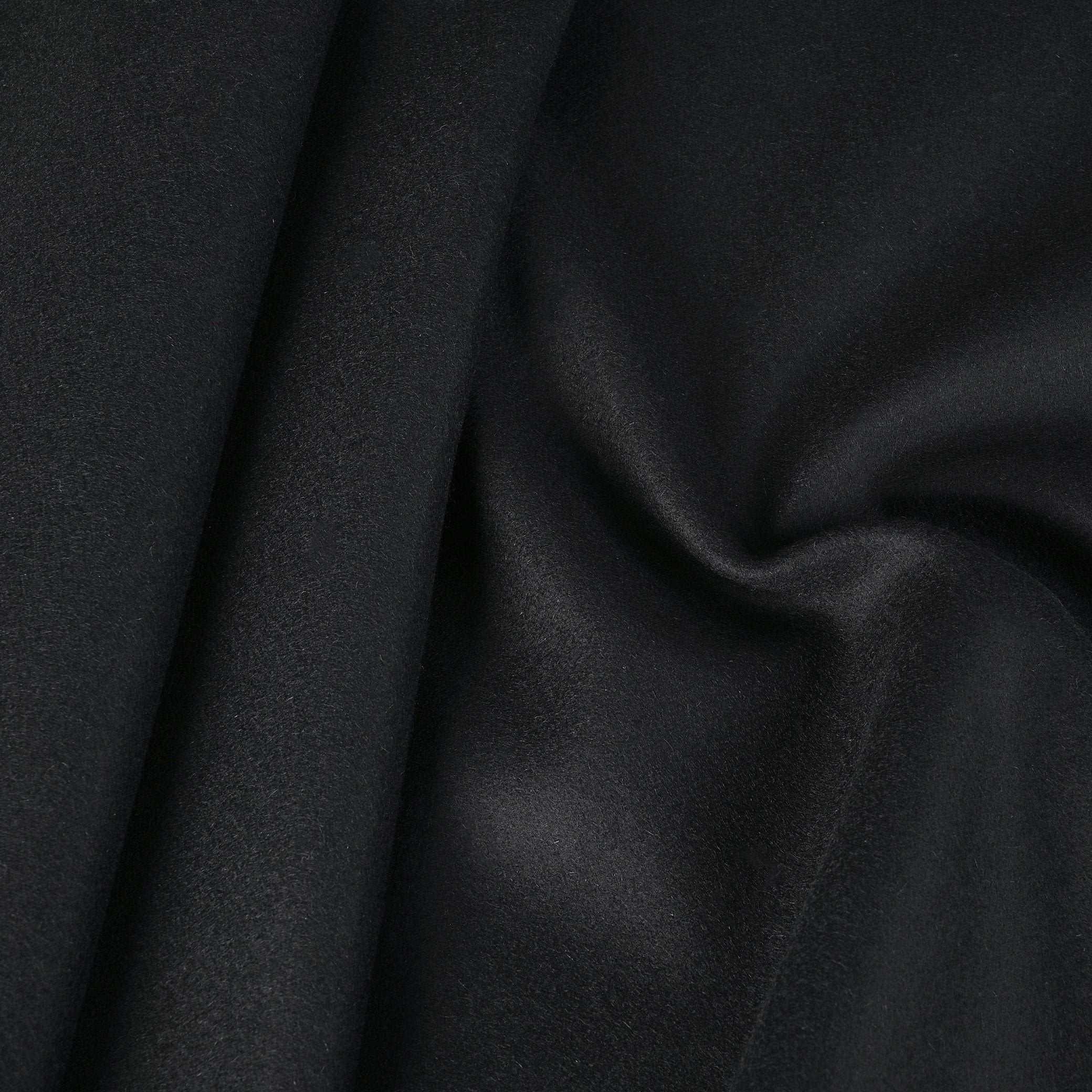 Black Melton Coating Fabric 1241