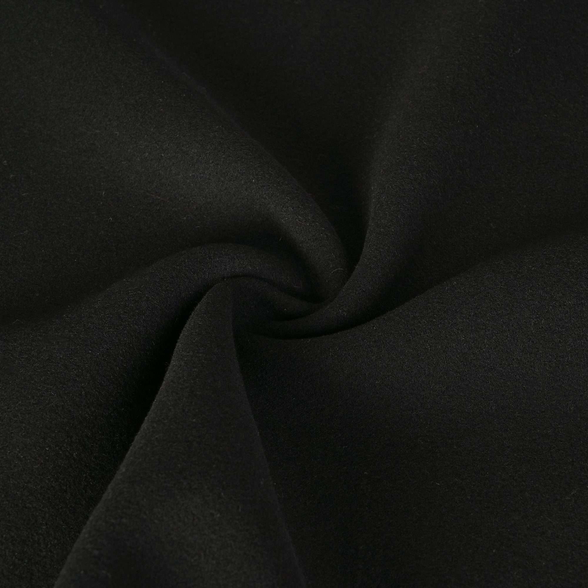 Black Melton Coating Fabric 1596