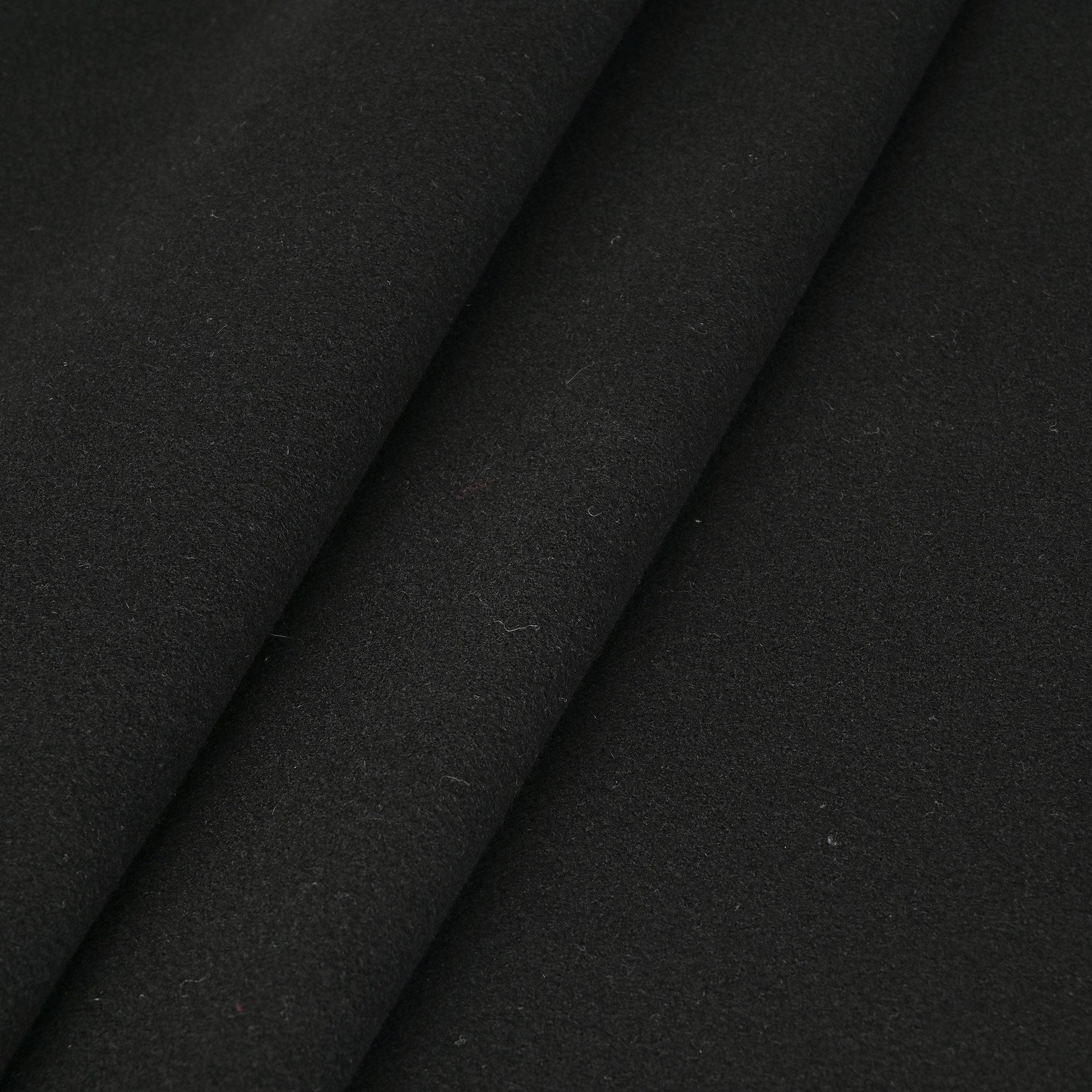 Black Melton Coating Fabric 1596