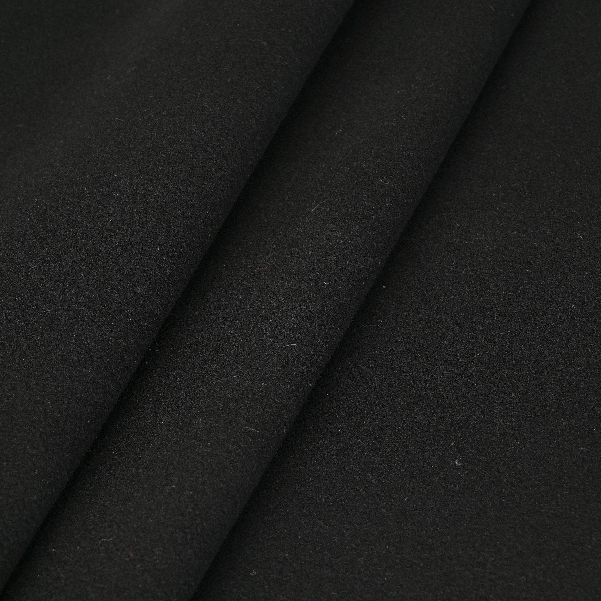 Black Melton Coating Fabric 1596