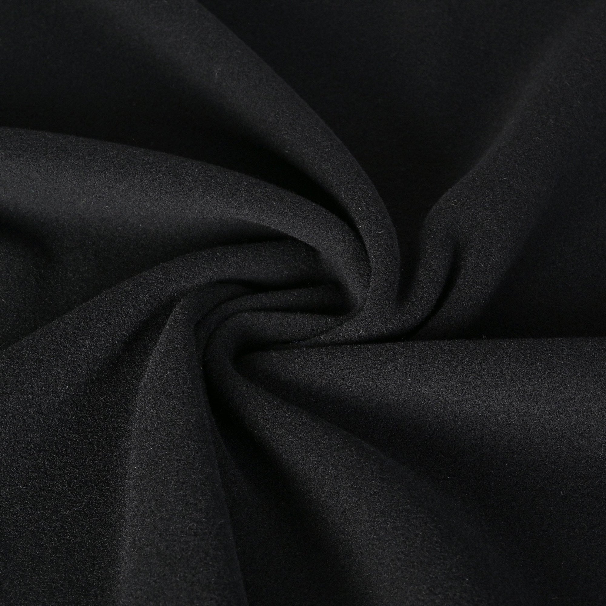 Black Melton Coating Fabric 95429