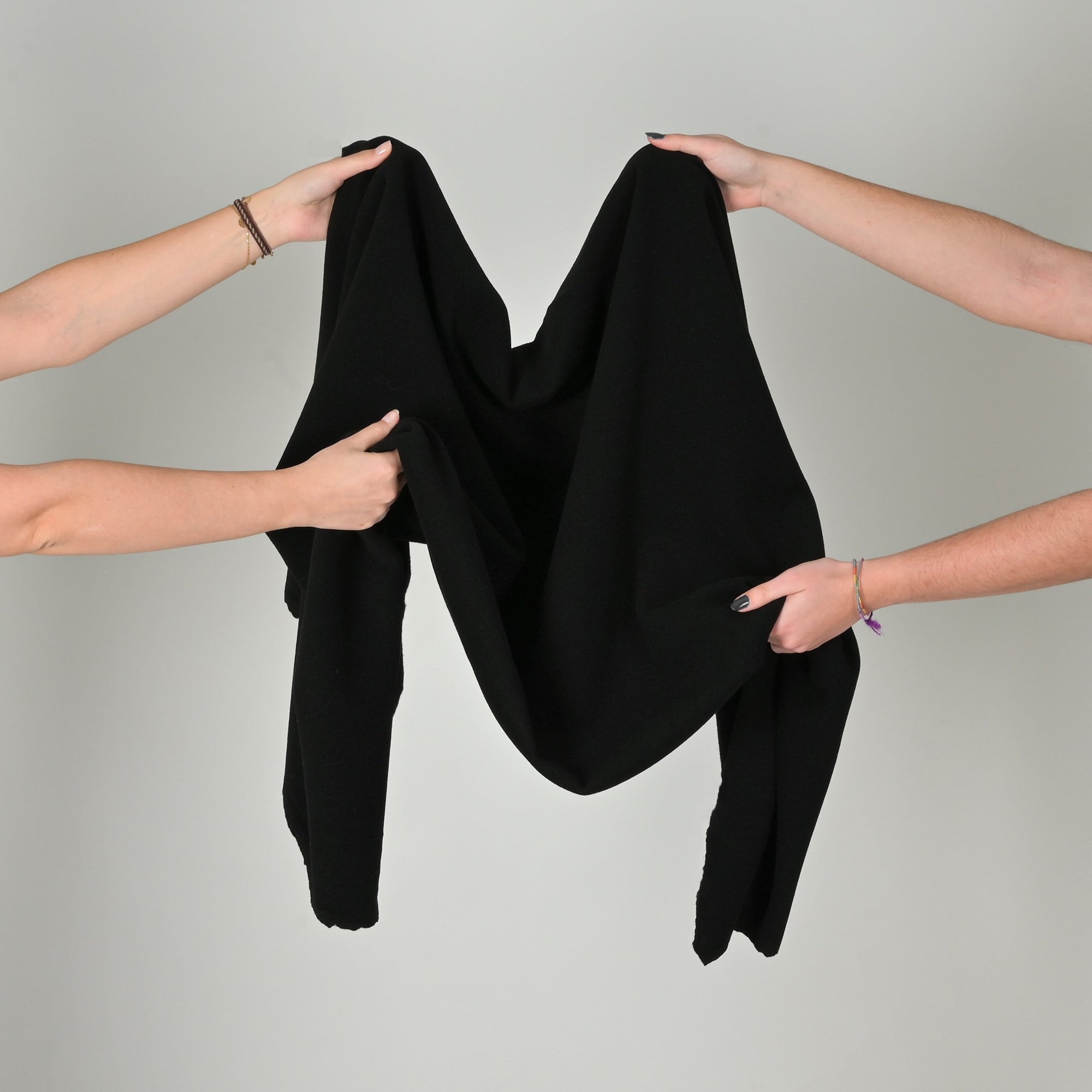 Black Melton Coating Fabric 95429