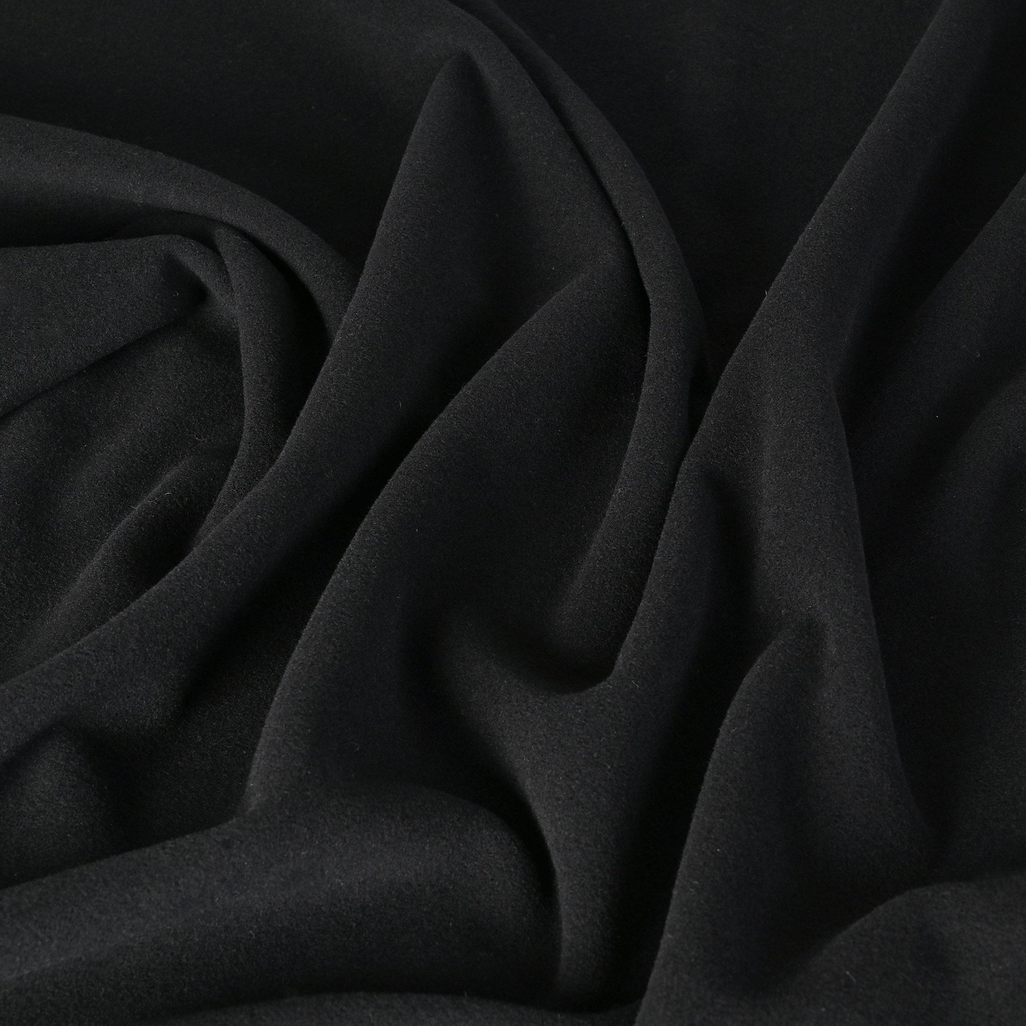 Black Melton Coating Fabric 95429