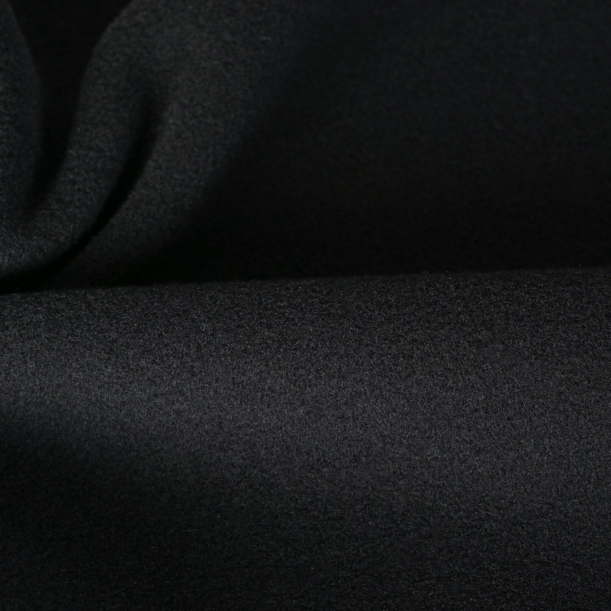 Black Melton Coating Fabric 95429