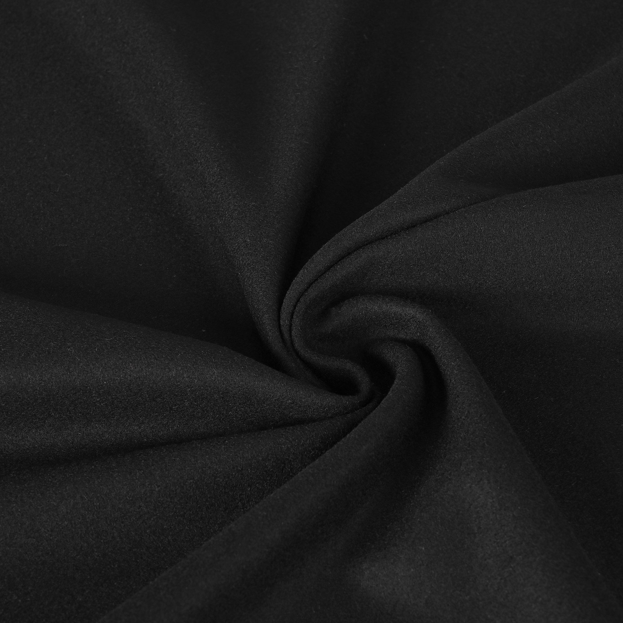 Black Melton Fabric 12034