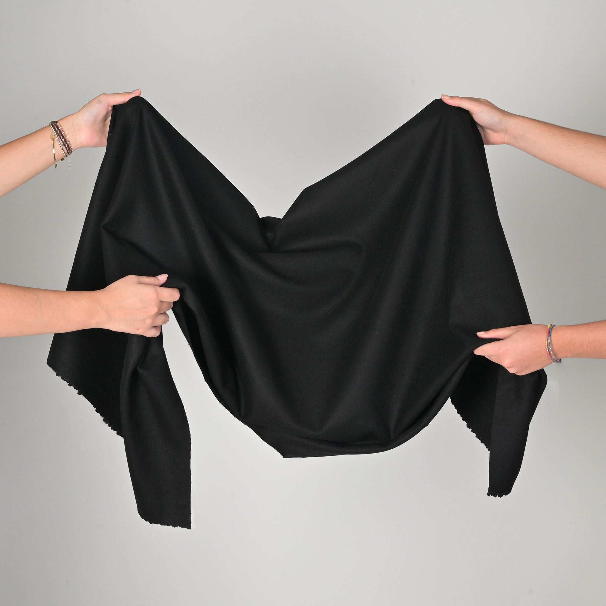 Black Melton Fabric 12034