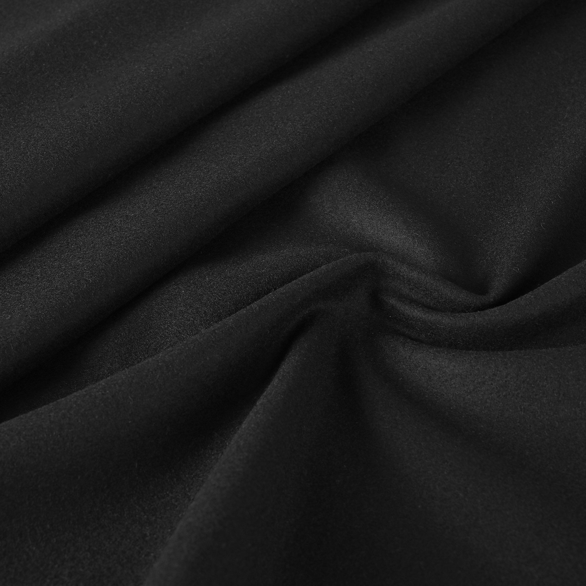 Black Melton Fabric 12034