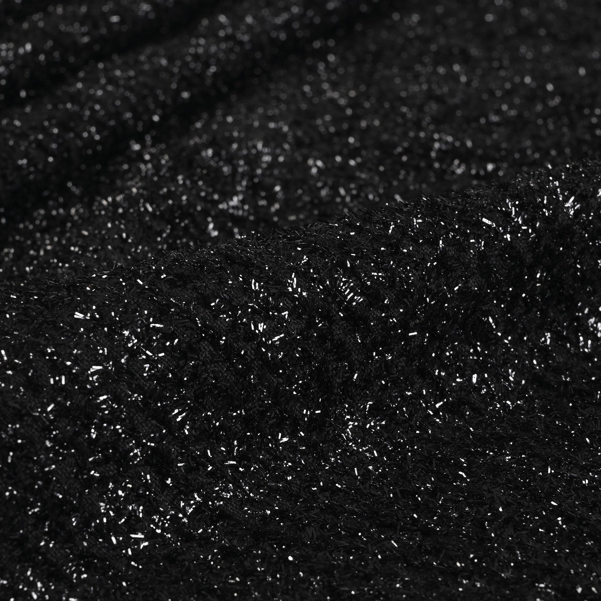 Black Metal Tweed Fabric 1520