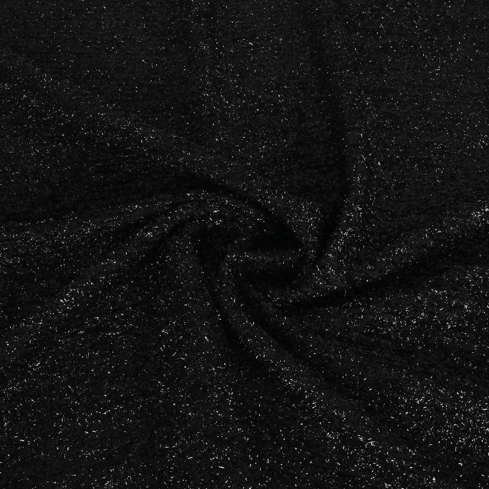 Black Metal Tweed Fabric 1520